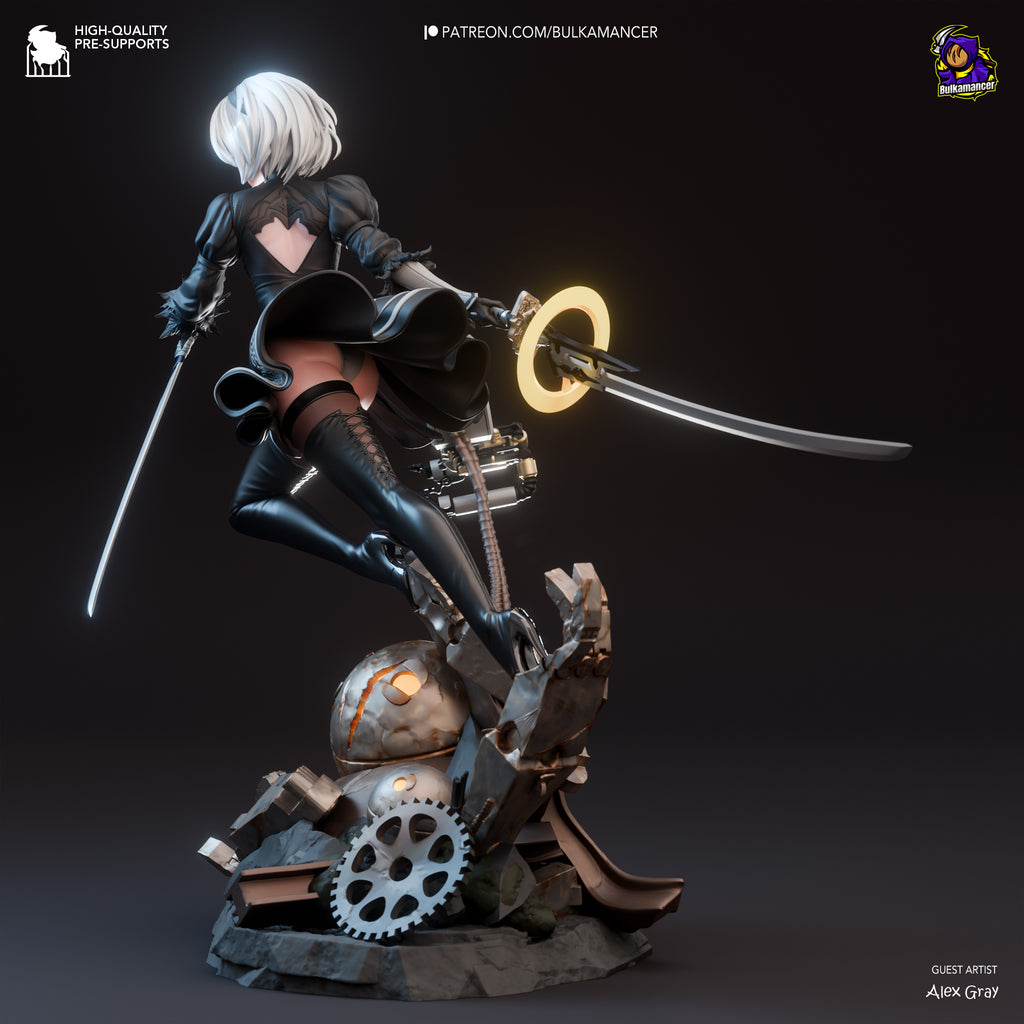Veiled Katana Sentinel | 1/8 Unpainted Resin Kit Model