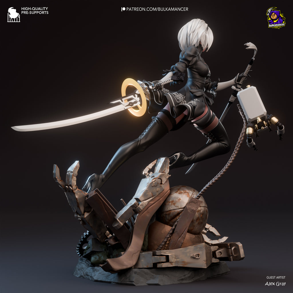 Veiled Katana Sentinel | 1/8 Unpainted Resin Kit Model