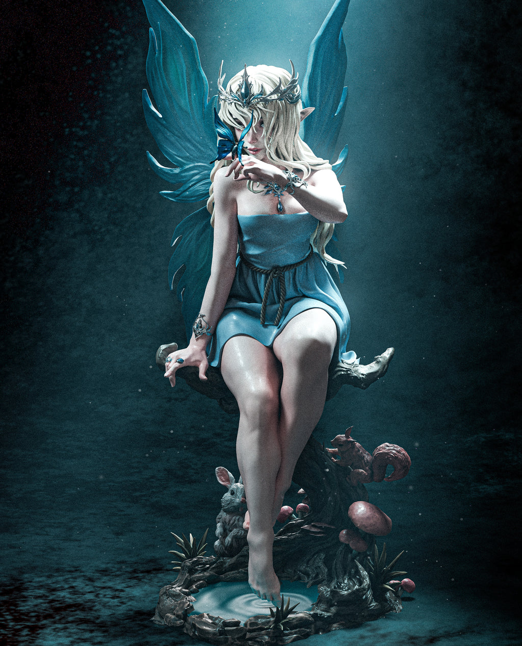 Crystal Wing Ice Fairy | 1/6 Unpainted Resin Kit Model