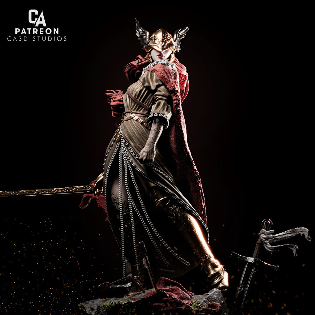 Crimson Valkyrie Warrior | 1/6 &amp; 1/9 &amp; 1/12 Unpainted Resin Kit
