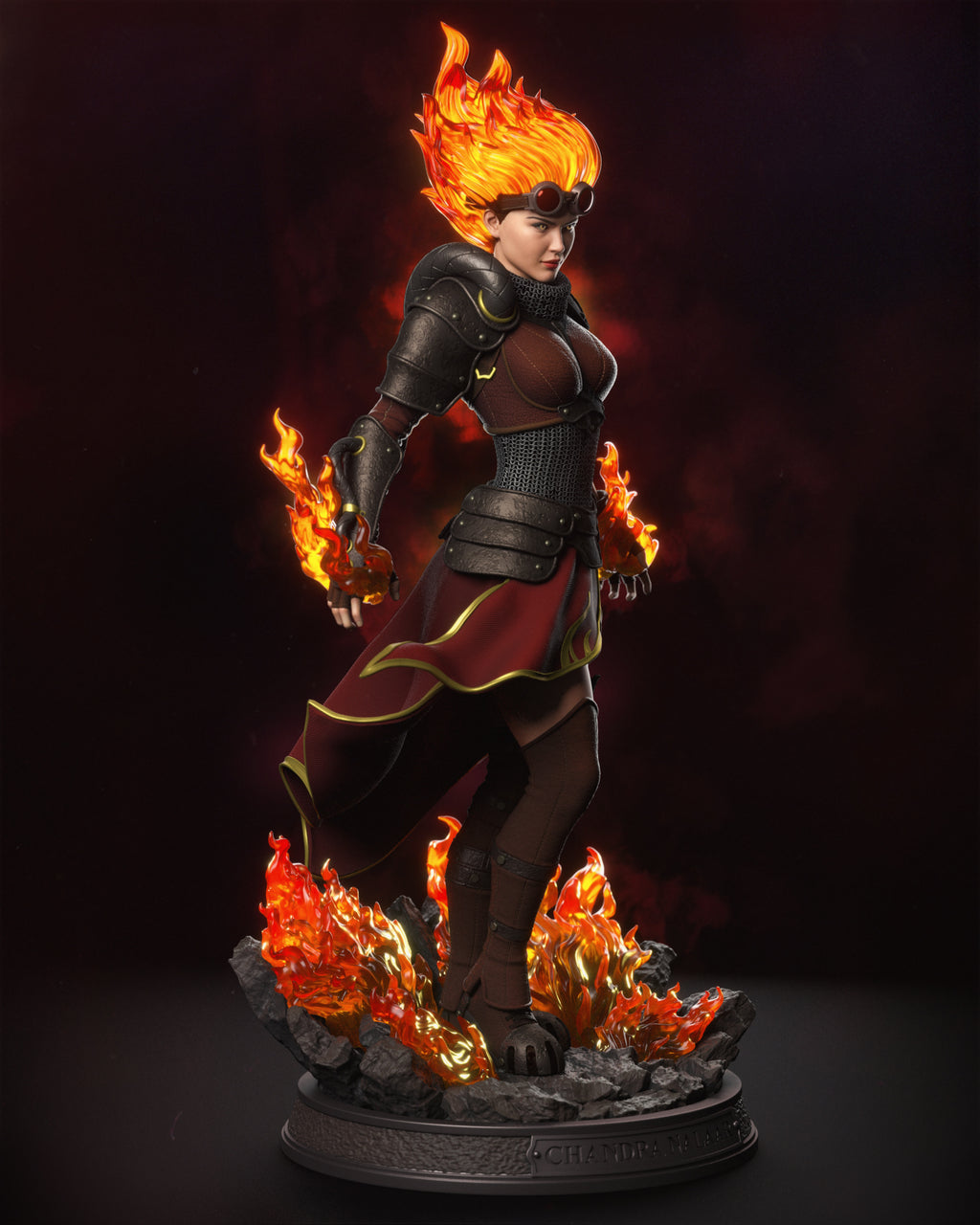 Inferno Flame Sorceress | 1/6 Unpainted Resin Kit Model