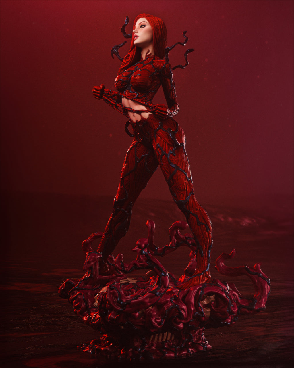 Crimson Tendril Fury | 1/6 Unpainted Resin Kit Model
