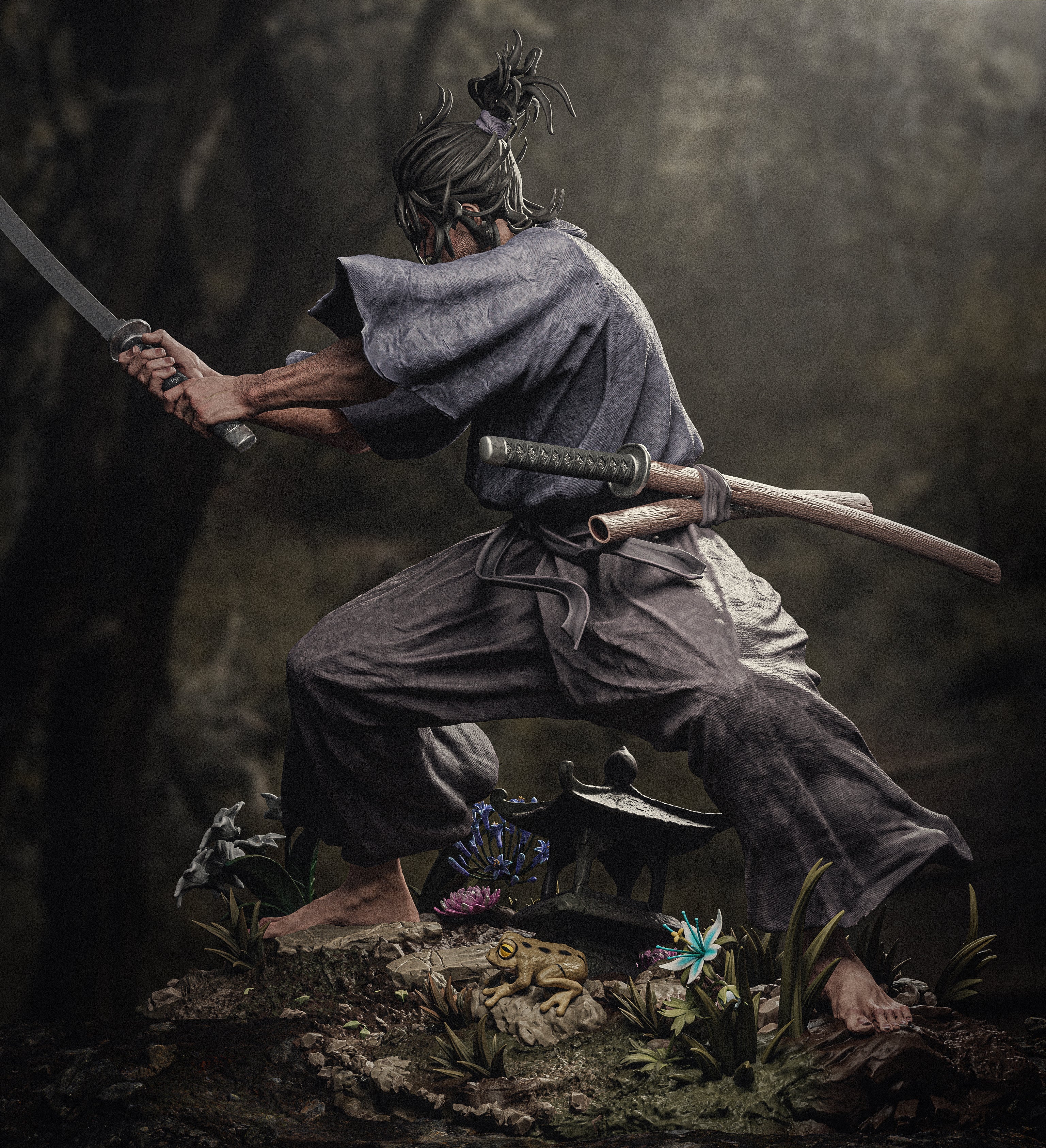 Mistveil Ronin | 1/6 Unpainted Resin Kit Model