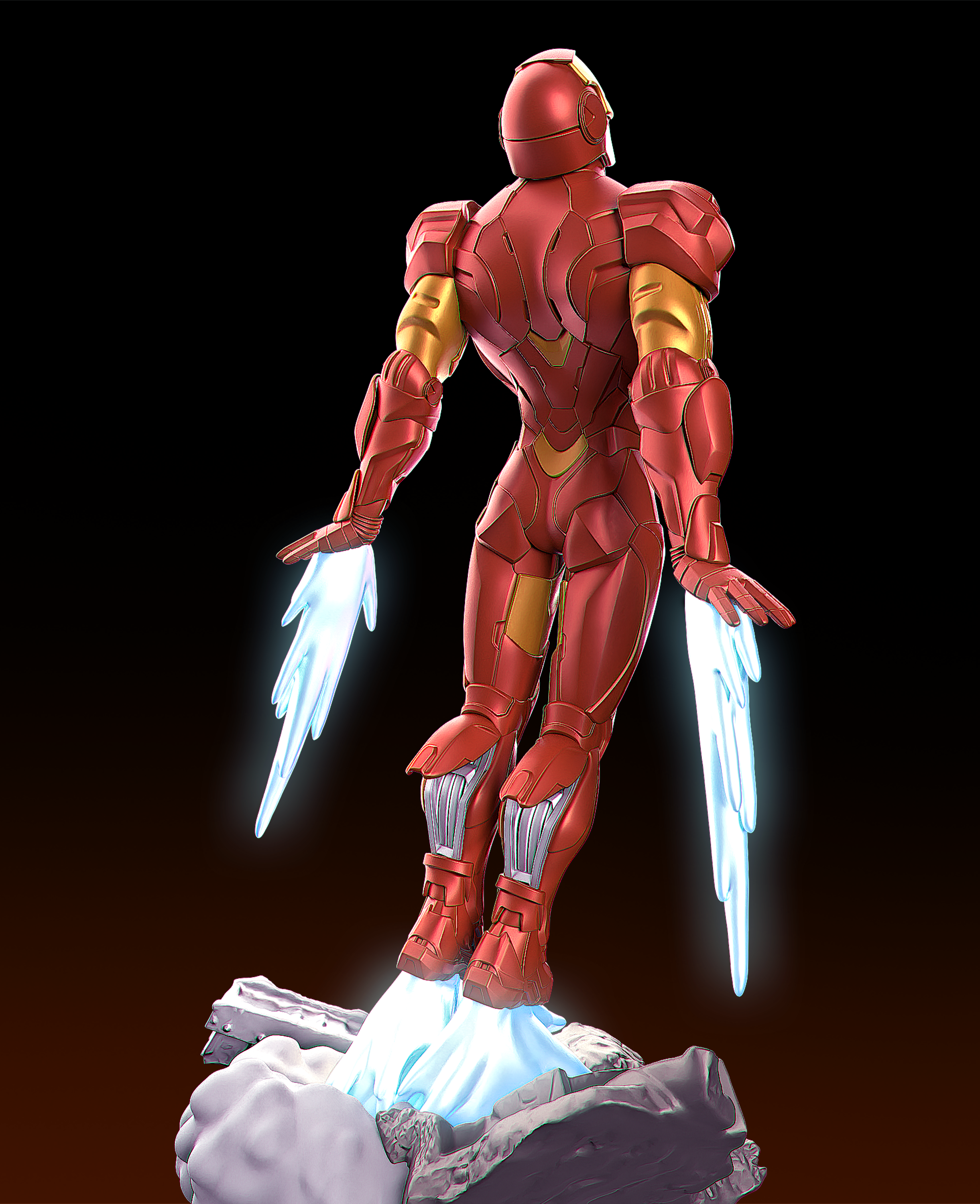 Crimson Titan Sentinel | 1/6 Unpainted Resin Kit Model