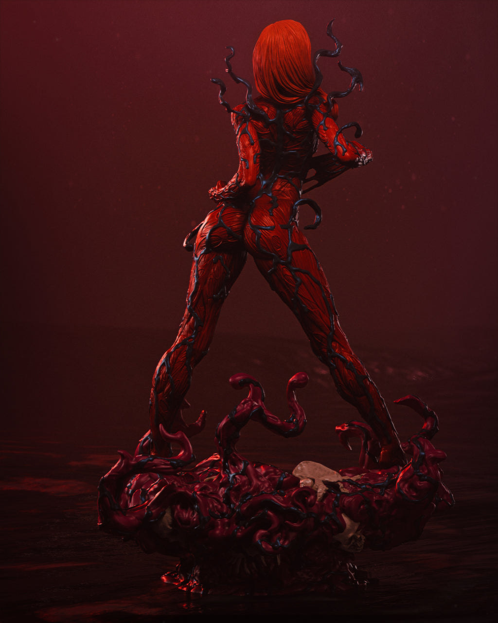 Crimson Tendril Fury | 1/6 Unpainted Resin Kit Model