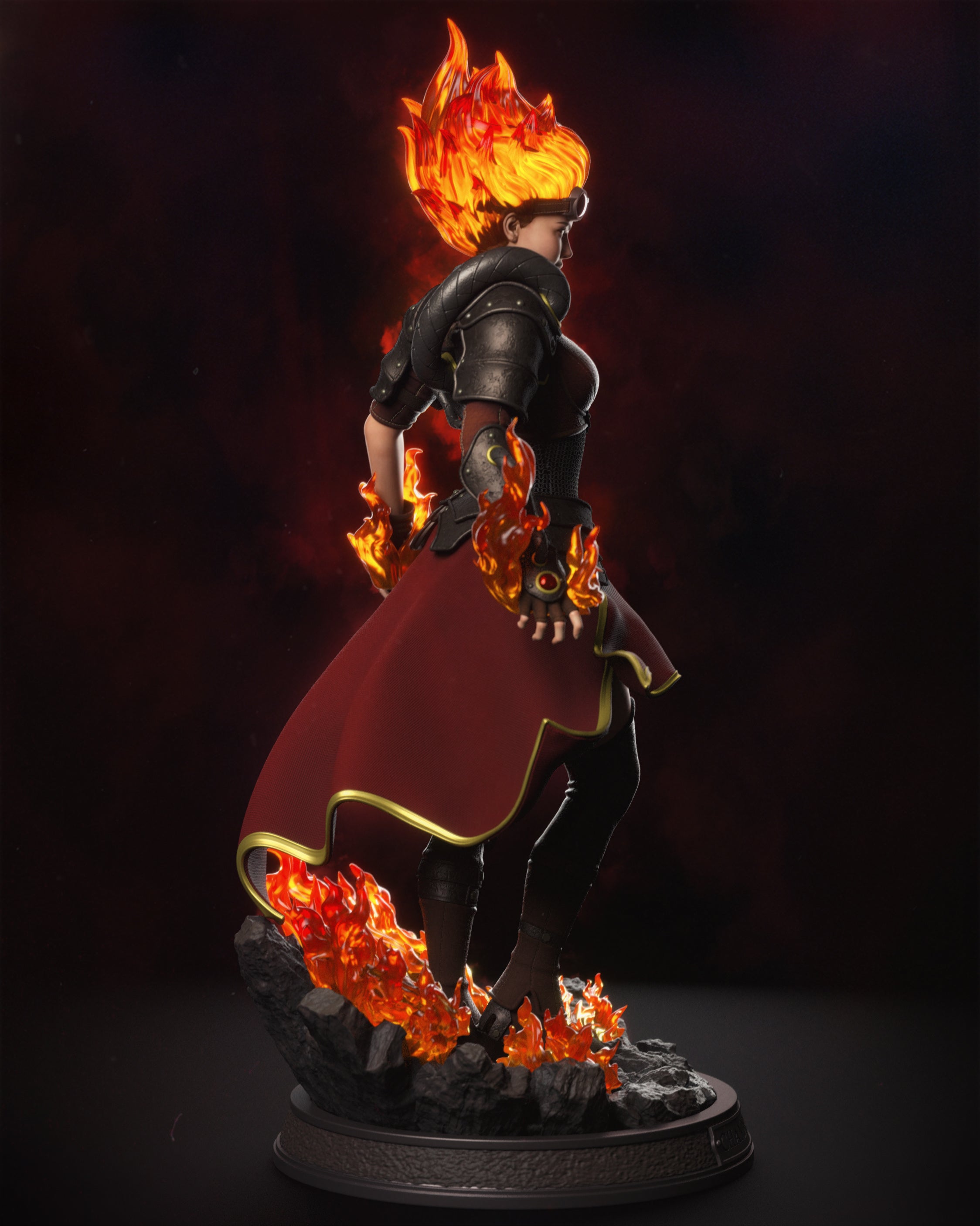 Inferno Flame Sorceress | 1/6 Unpainted Resin Kit Model