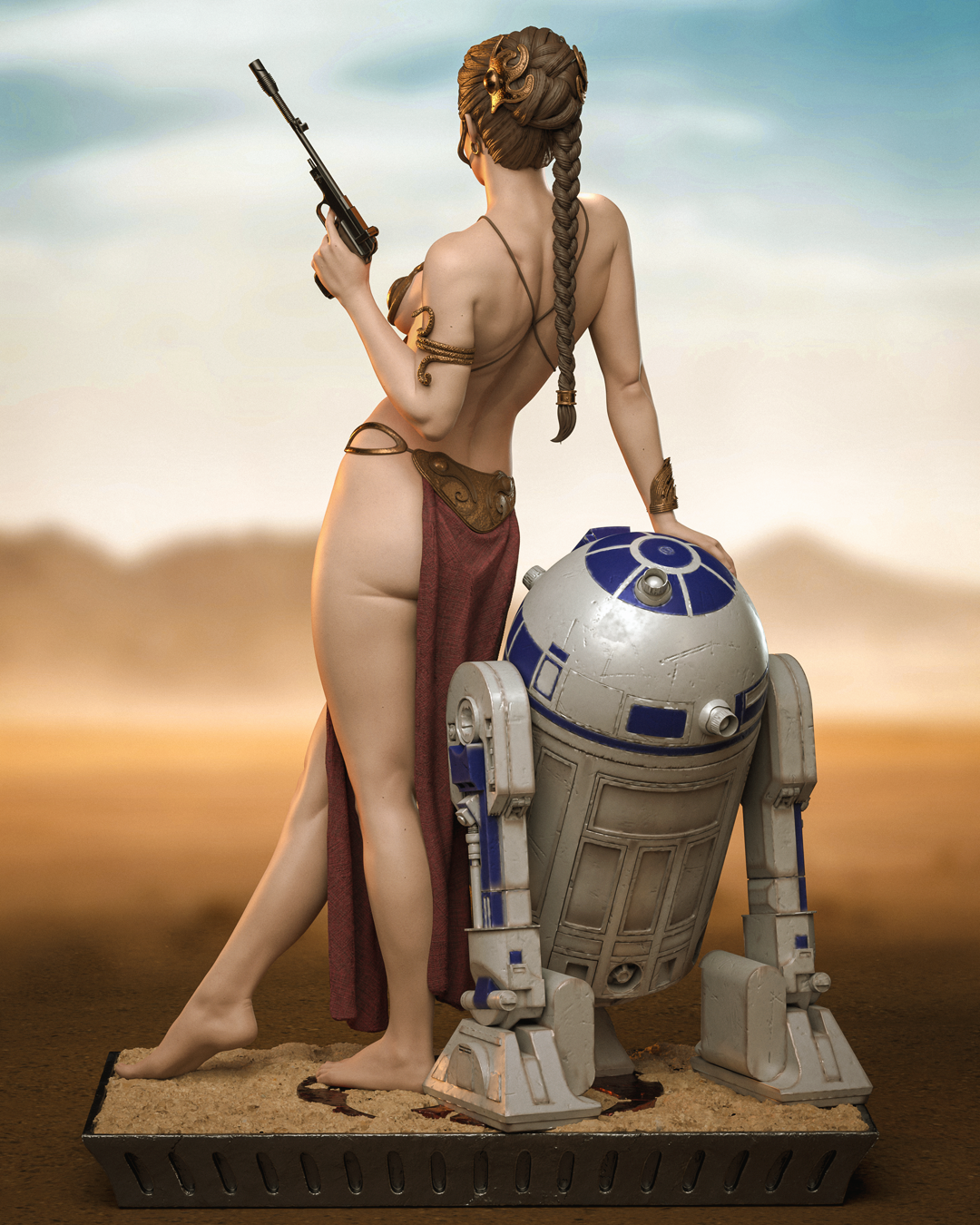 Golden Dune Huntress | 1/6 Unpainted Resin Kit Model