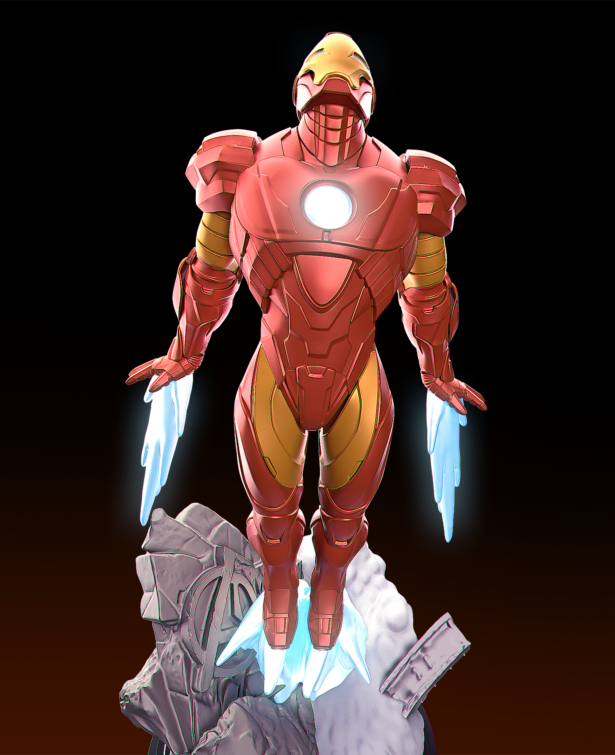 Crimson Titan Sentinel | 1/6 Unpainted Resin Kit Model