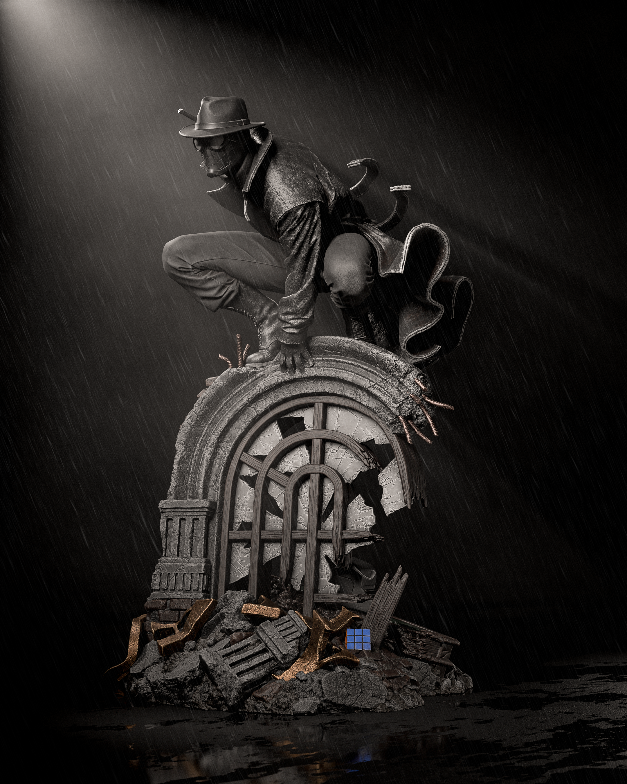 Shadowveil Vigilante | 1/6 Unpainted Resin Kit Model