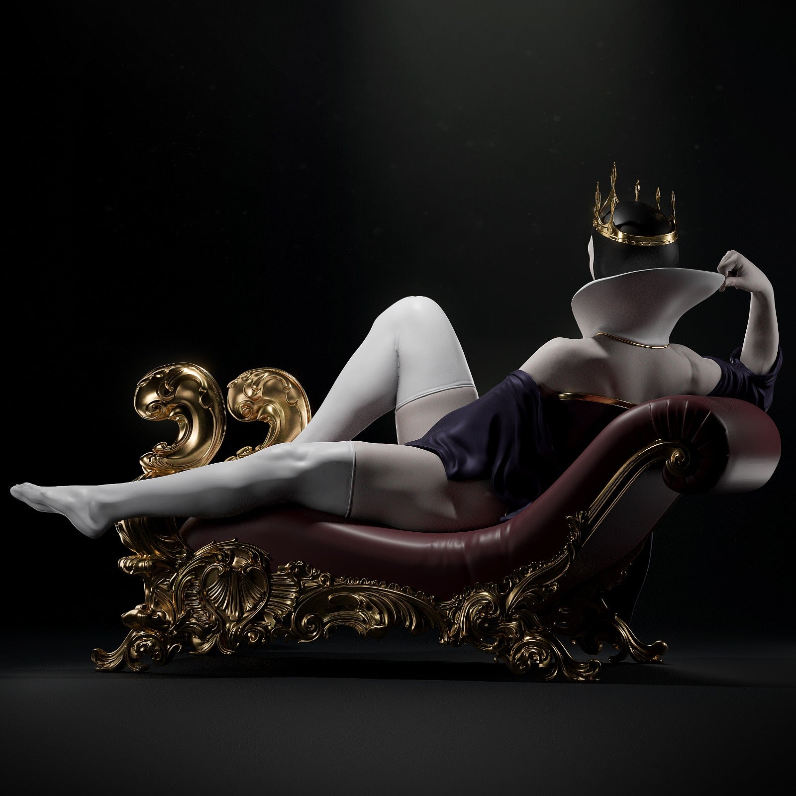 Ebony Crown Sovereign | 1/6 Unpainted Resin Kit Model