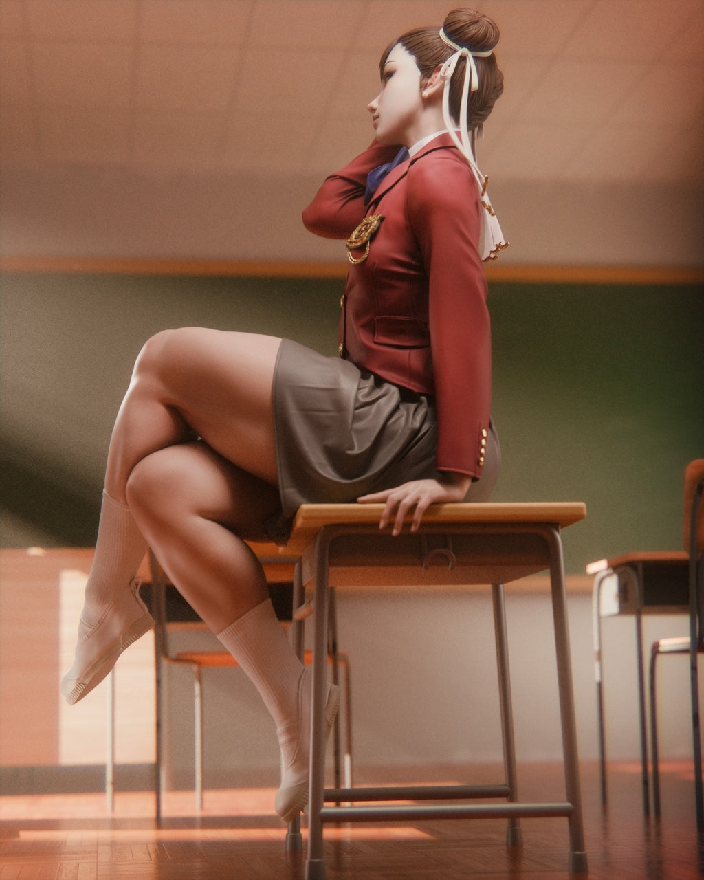 Crimson Academy Sentinel | 1/6 Unpainted Resin Kit Model