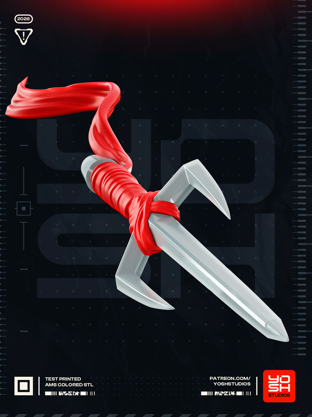 Crimson Abyss Trident | 1:1 Unpainted Kit Model