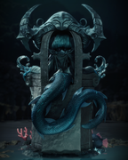 Abyssal Leviathan Queen | 1/6 Unpainted Resin Kit Model