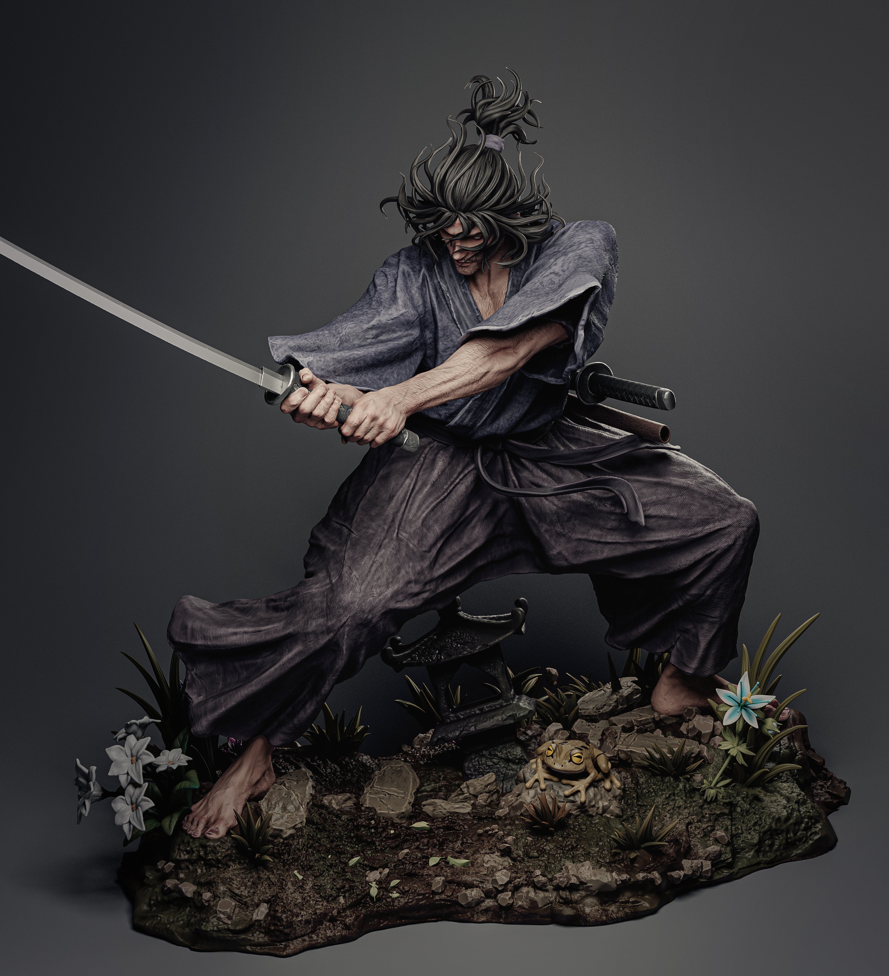 Mistveil Ronin | 1/6 Unpainted Resin Kit Model