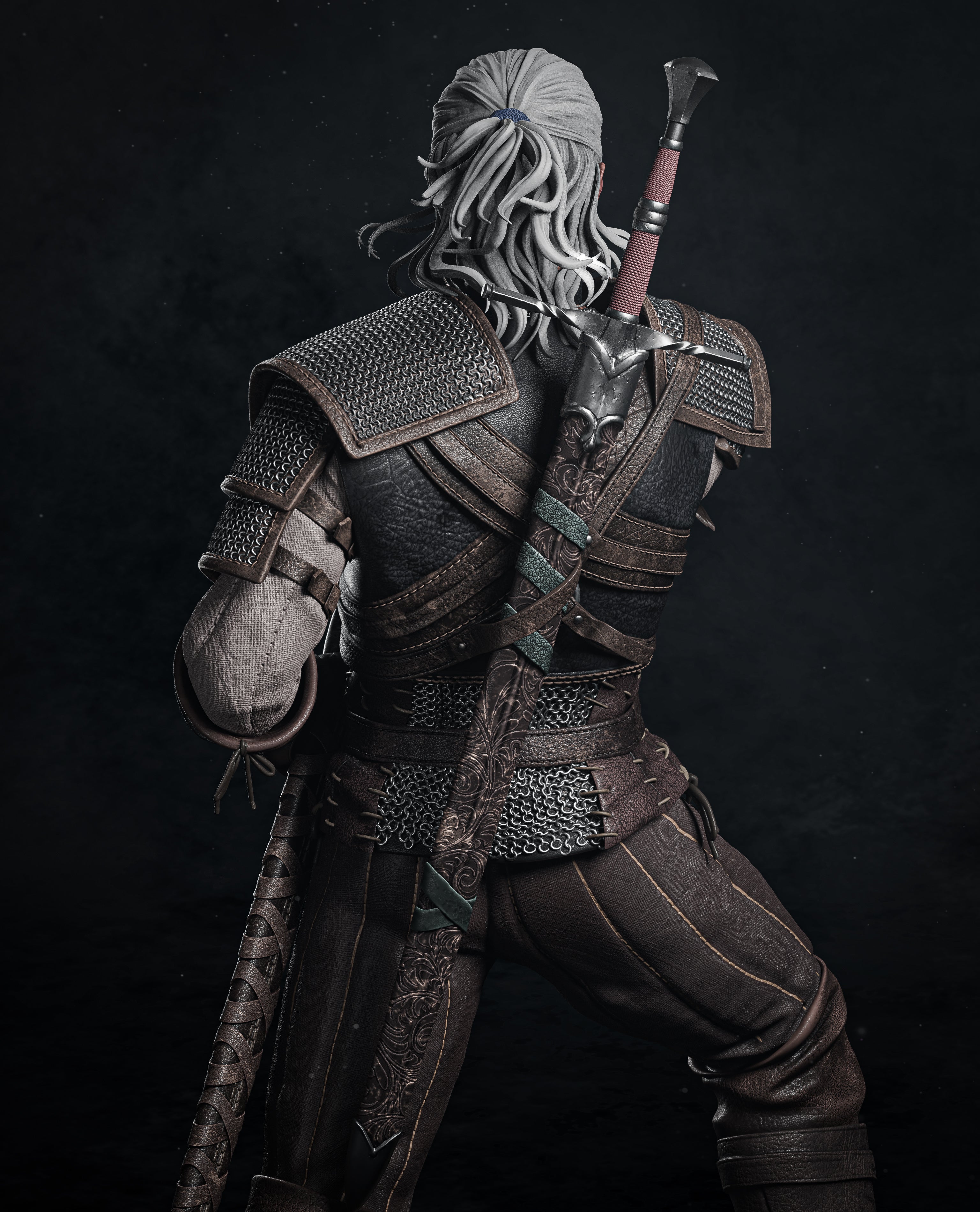 Ashen Wolf Slayer | 1/6 Unpainted Resin Kit Model