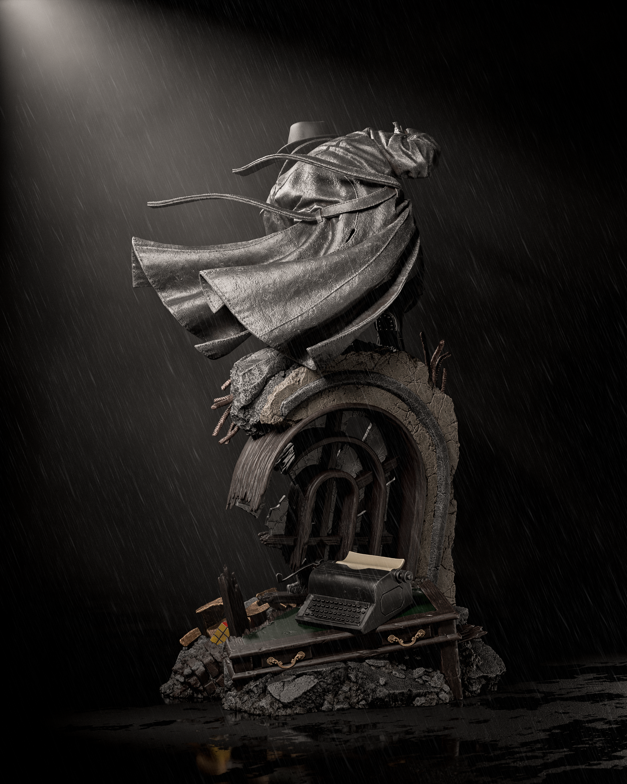 Shadowveil Vigilante | 1/6 Unpainted Resin Kit Model