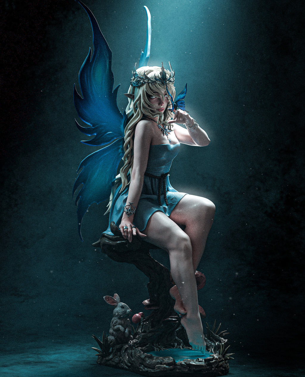 Crystal Wing Ice Fairy | 1/6 Unpainted Resin Kit Model