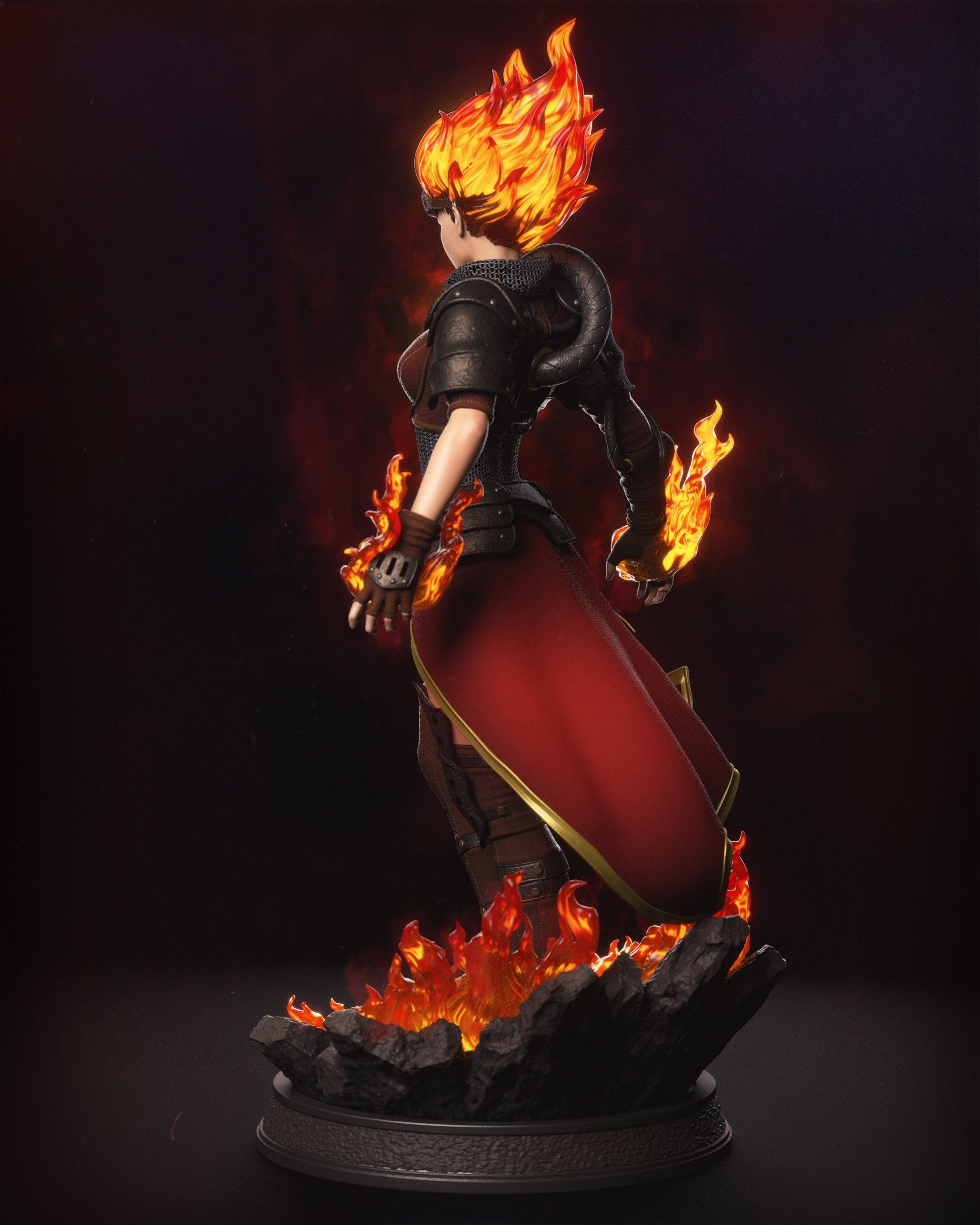 Inferno Flame Sorceress | 1/6 Unpainted Resin Kit Model