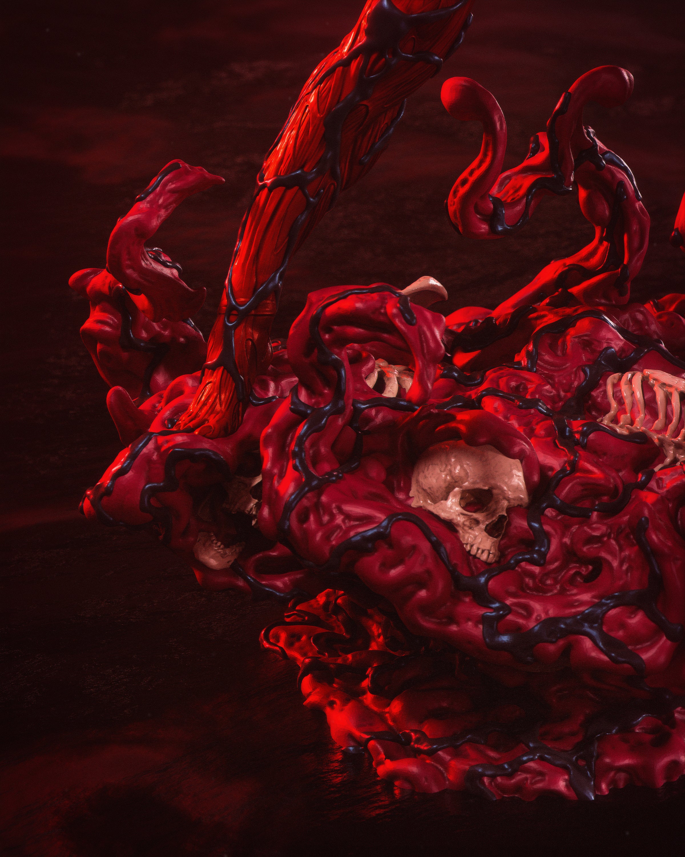 Crimson Tendril Fury | 1/6 Unpainted Resin Kit Model