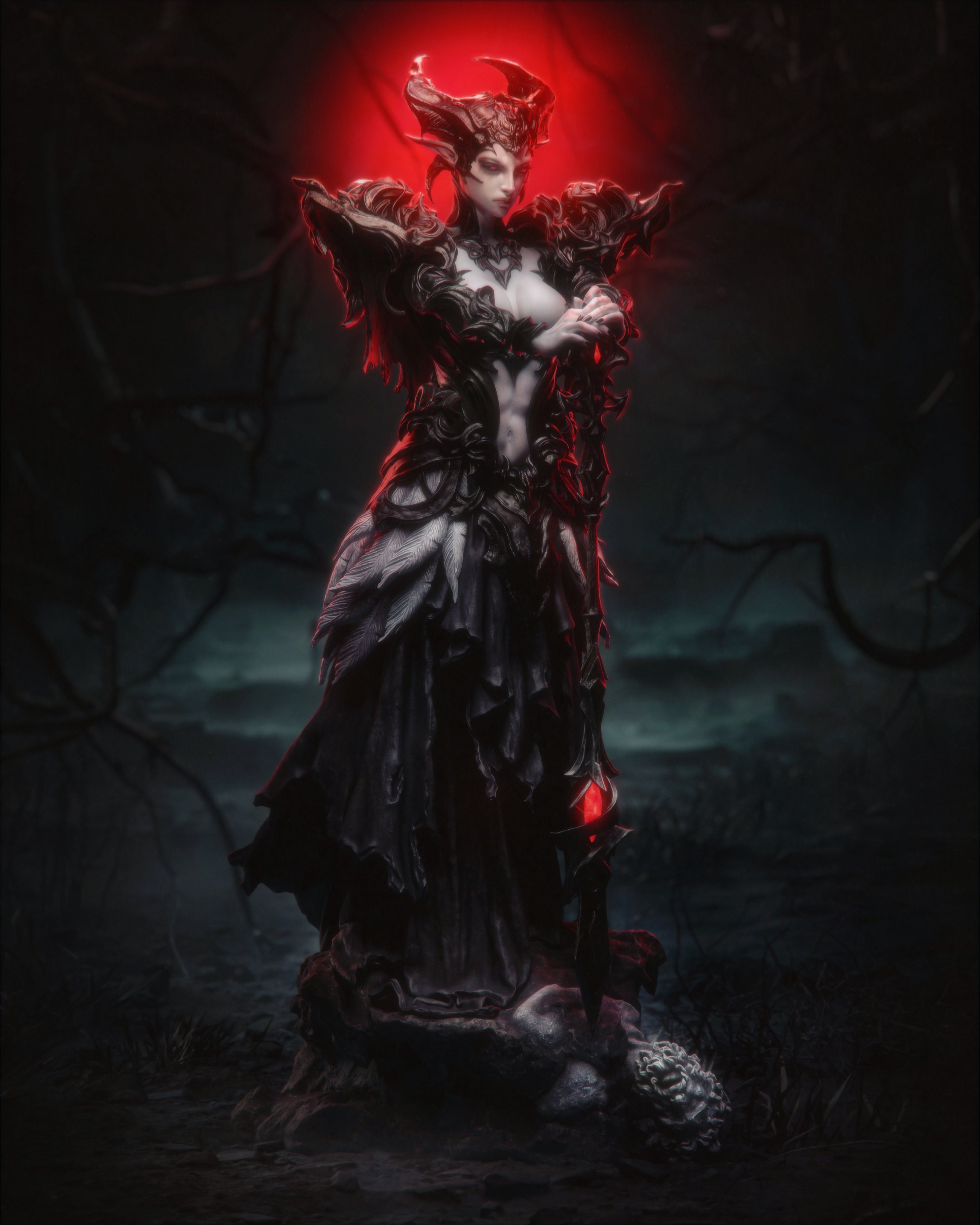 Crimsonthorn Sorceress | 1/6 Unpainted Resin Kit