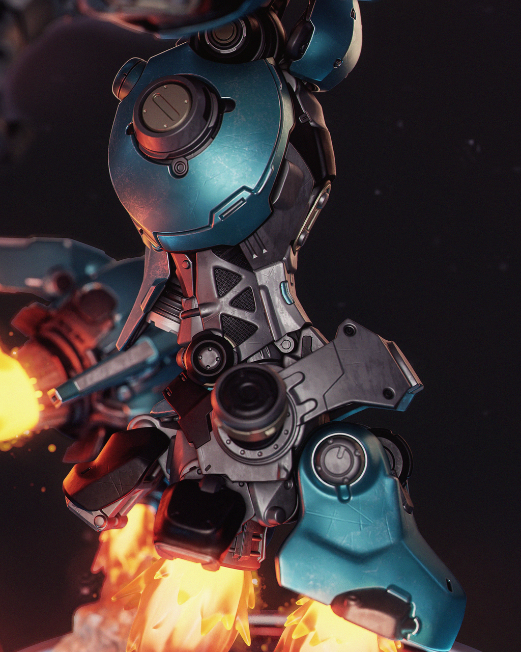 Stellar Flame Ace | 1/6 Unpainted Resin Kit Model