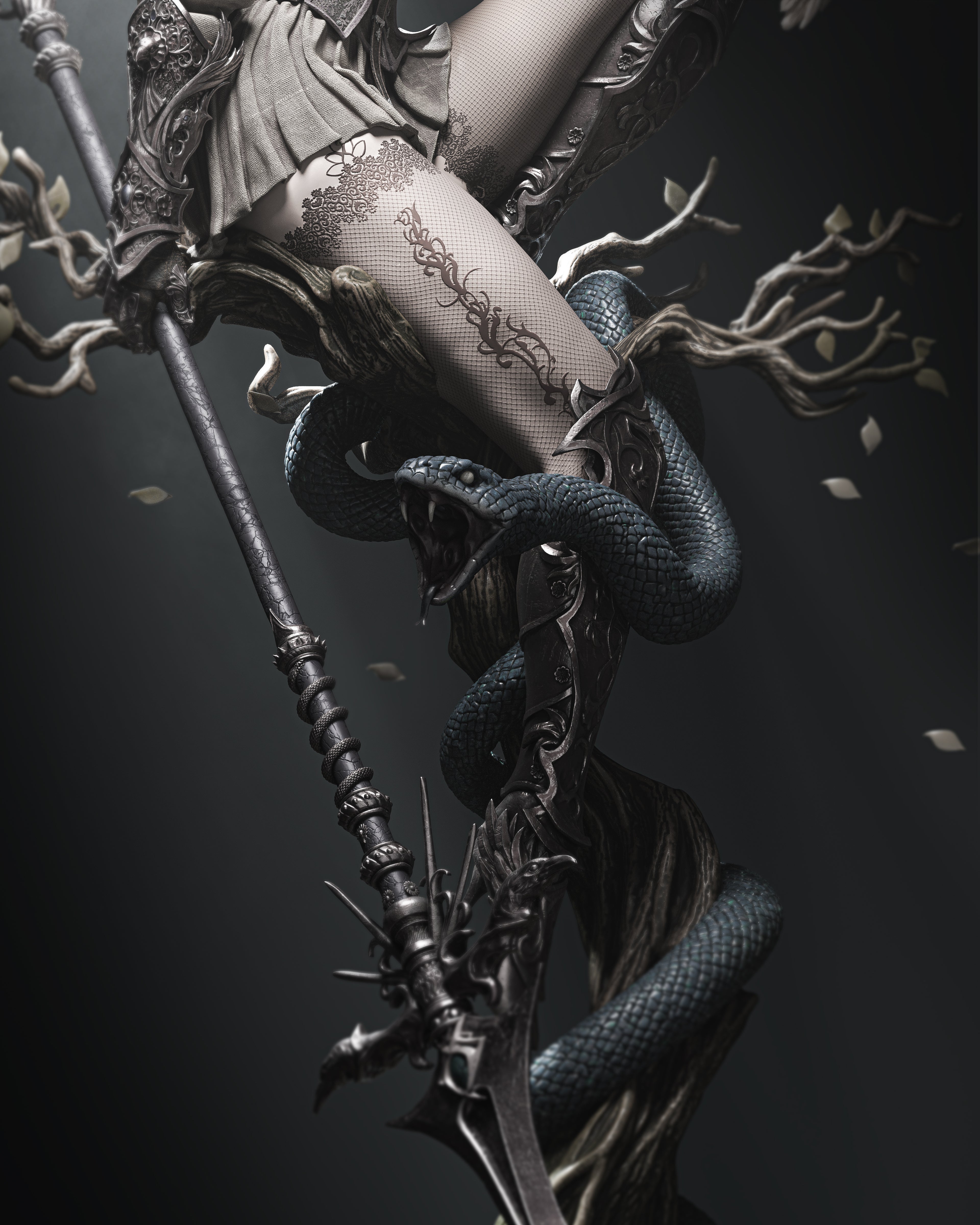 Thorned Raven Warden | 1/6 Unpainted Resin Kit Model