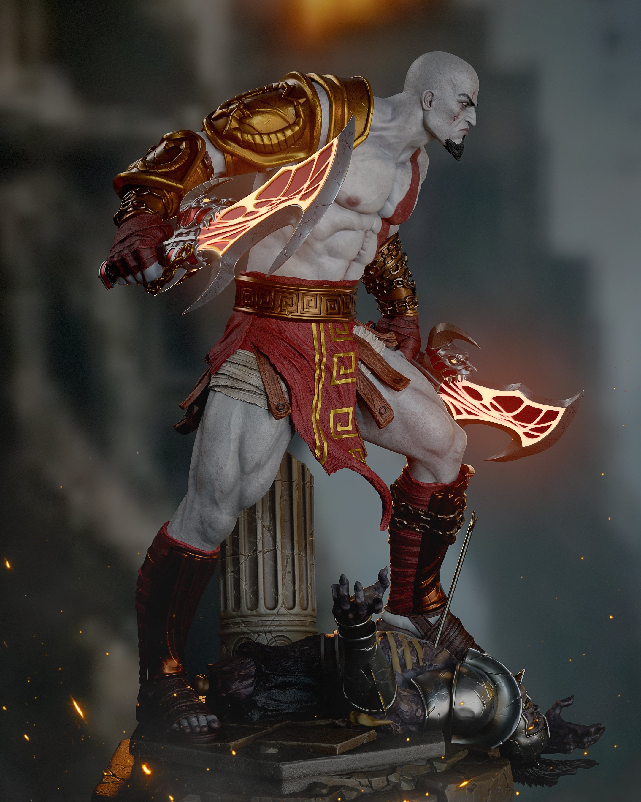 Crimson Fury Berserker | 1/6 Unpainted Resin Kit Model