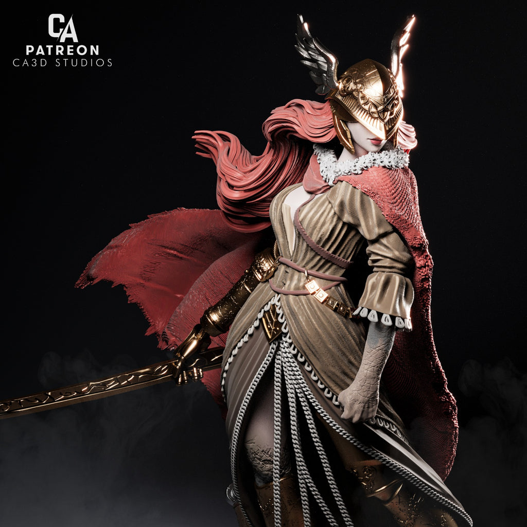 Crimson Valkyrie Warrior | 1/6 &amp; 1/9 &amp; 1/12 Unpainted Resin Kit