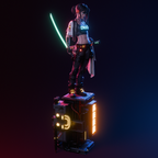 Neon Rift Blade Warden | 1/6 Unpainted Resin Kit Model