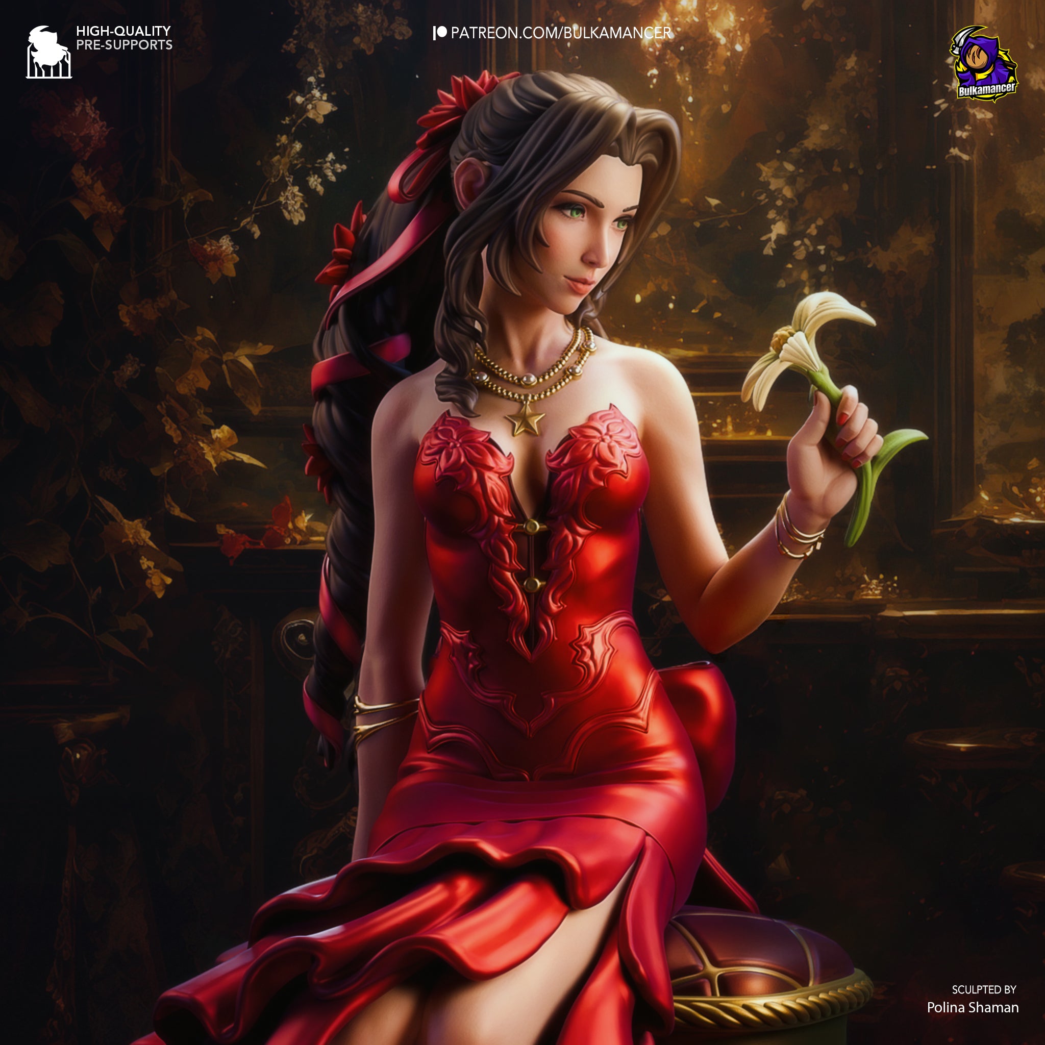 Crimson Bloom Oracle | 1/8 Unpainted Resin Kit Model