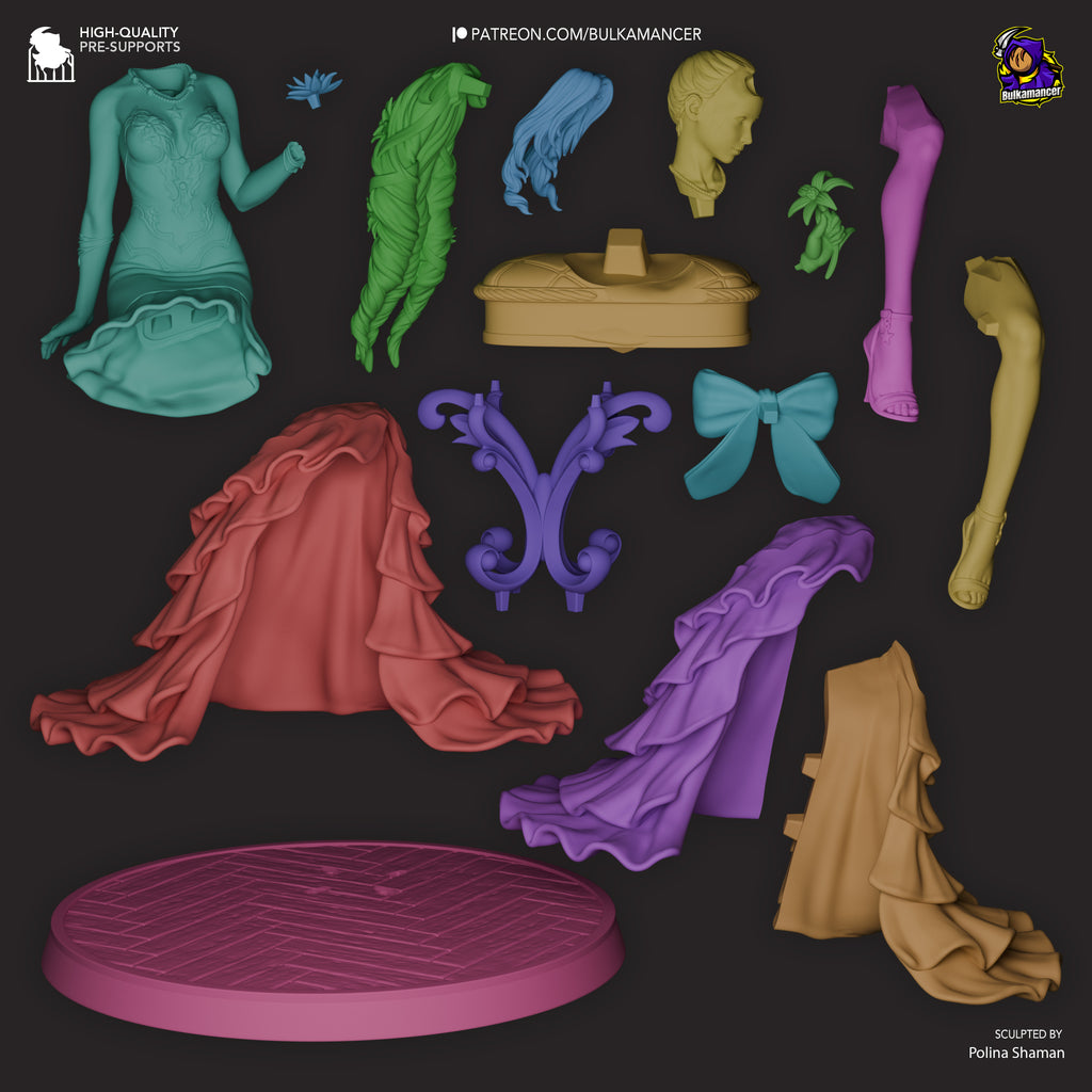 Crimson Bloom Oracle | 1/8 Unpainted Resin Kit Model