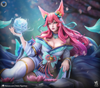 Celestial Fox Enchantress | 1/7 Unpainted Resin Kit Model