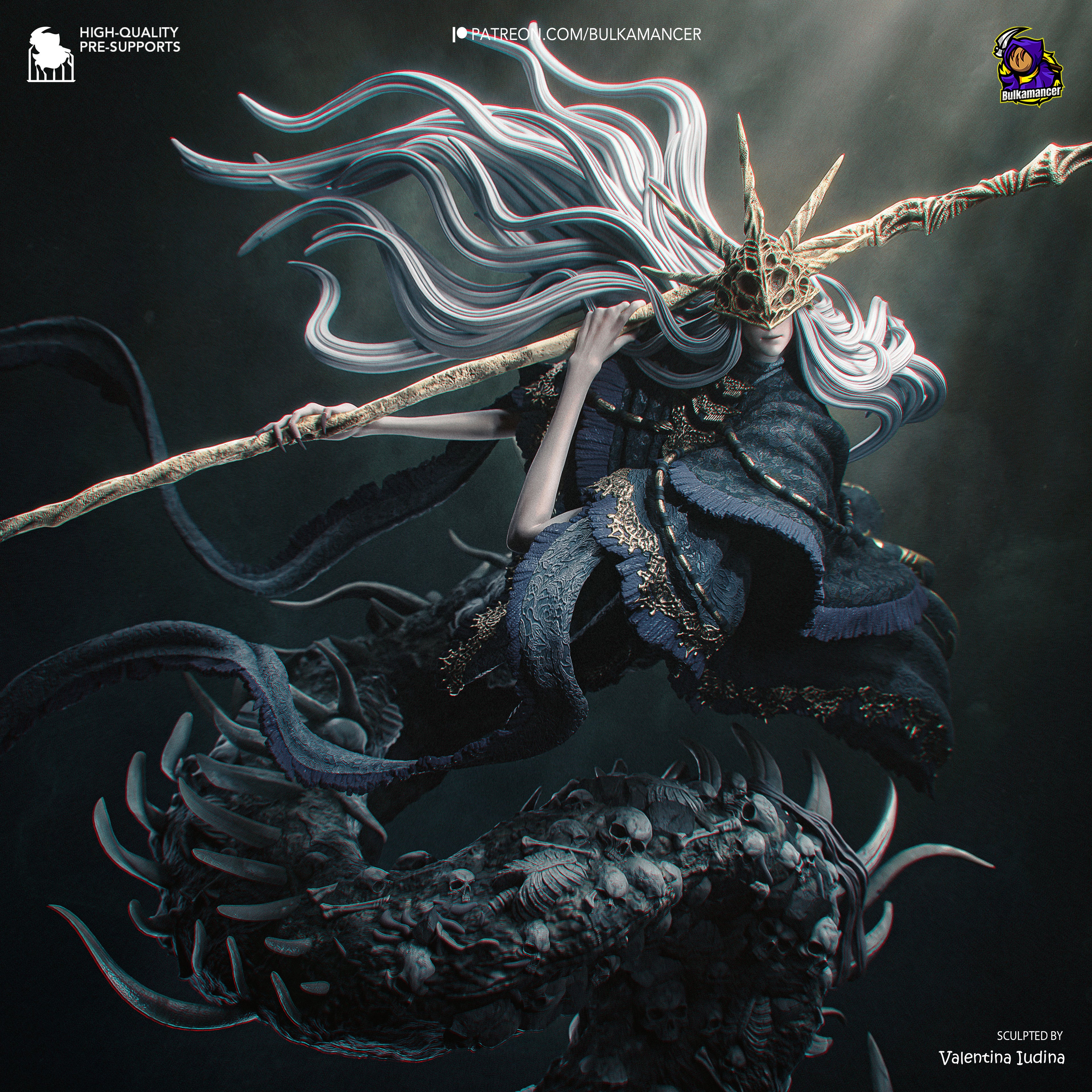 Abyssal Serpent Sorcerer | 1/8 Unpainted Resin Kit