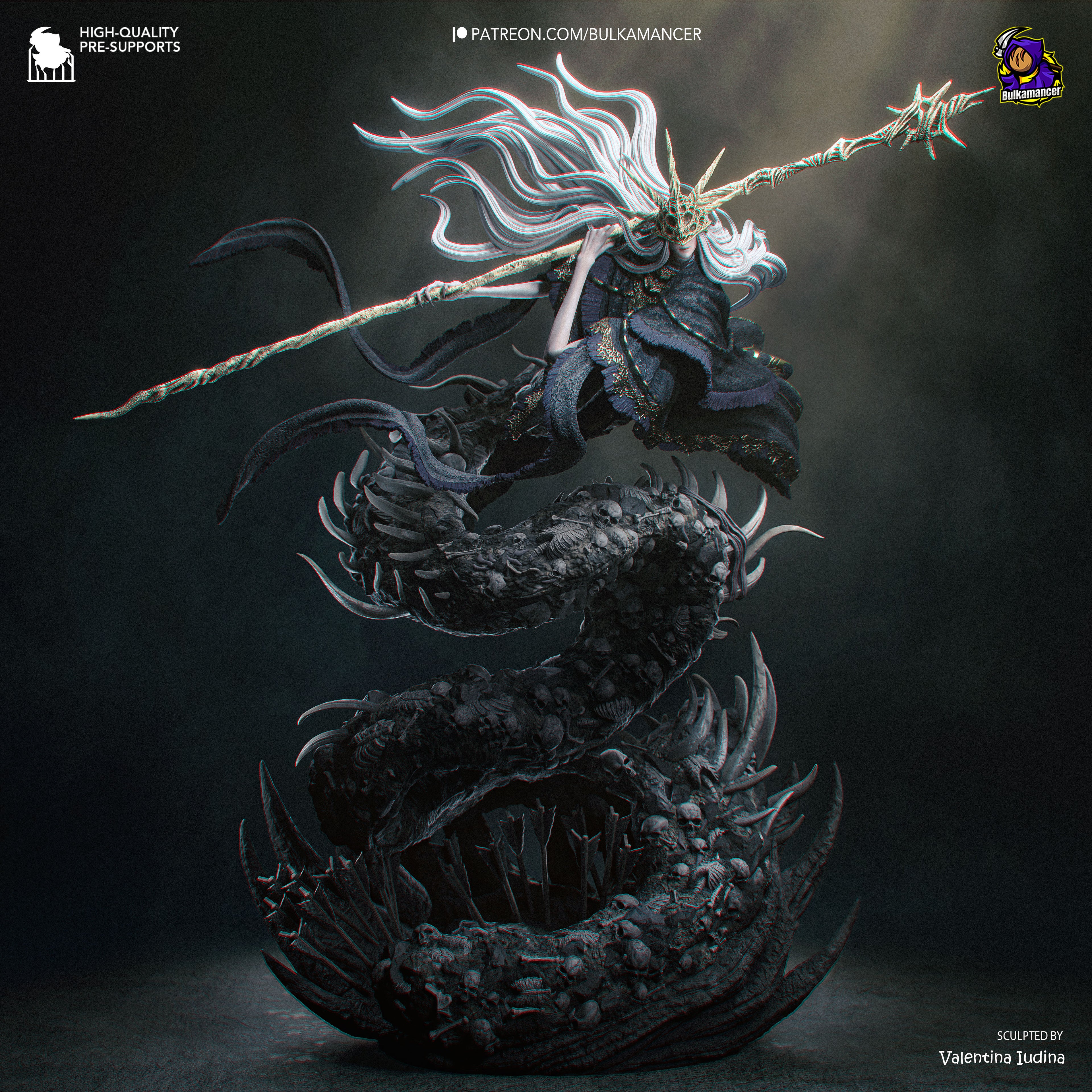 Abyssal Serpent Sorcerer | 1/8 Unpainted Resin Kit