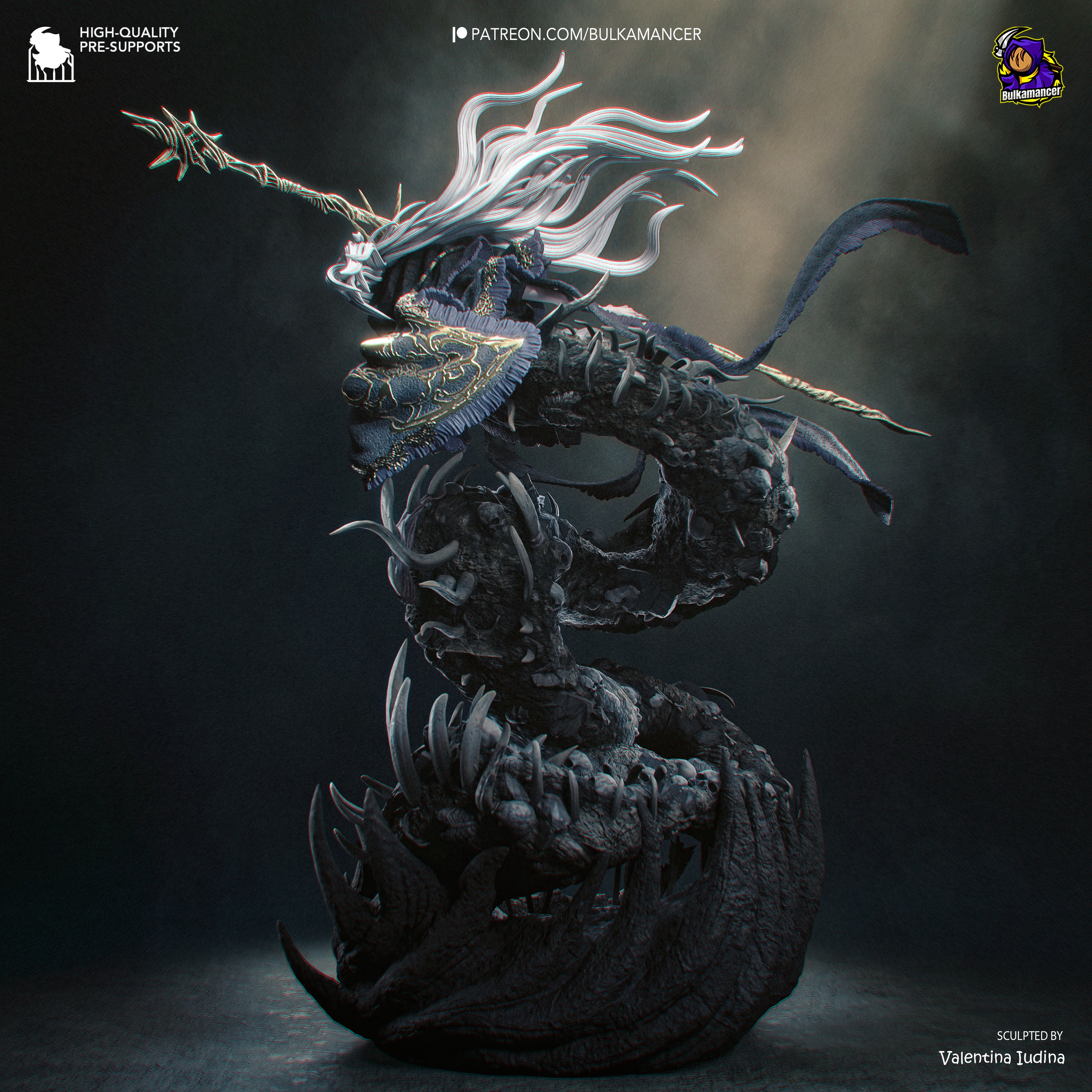 Abyssal Serpent Sorcerer | 1/8 Unpainted Resin Kit