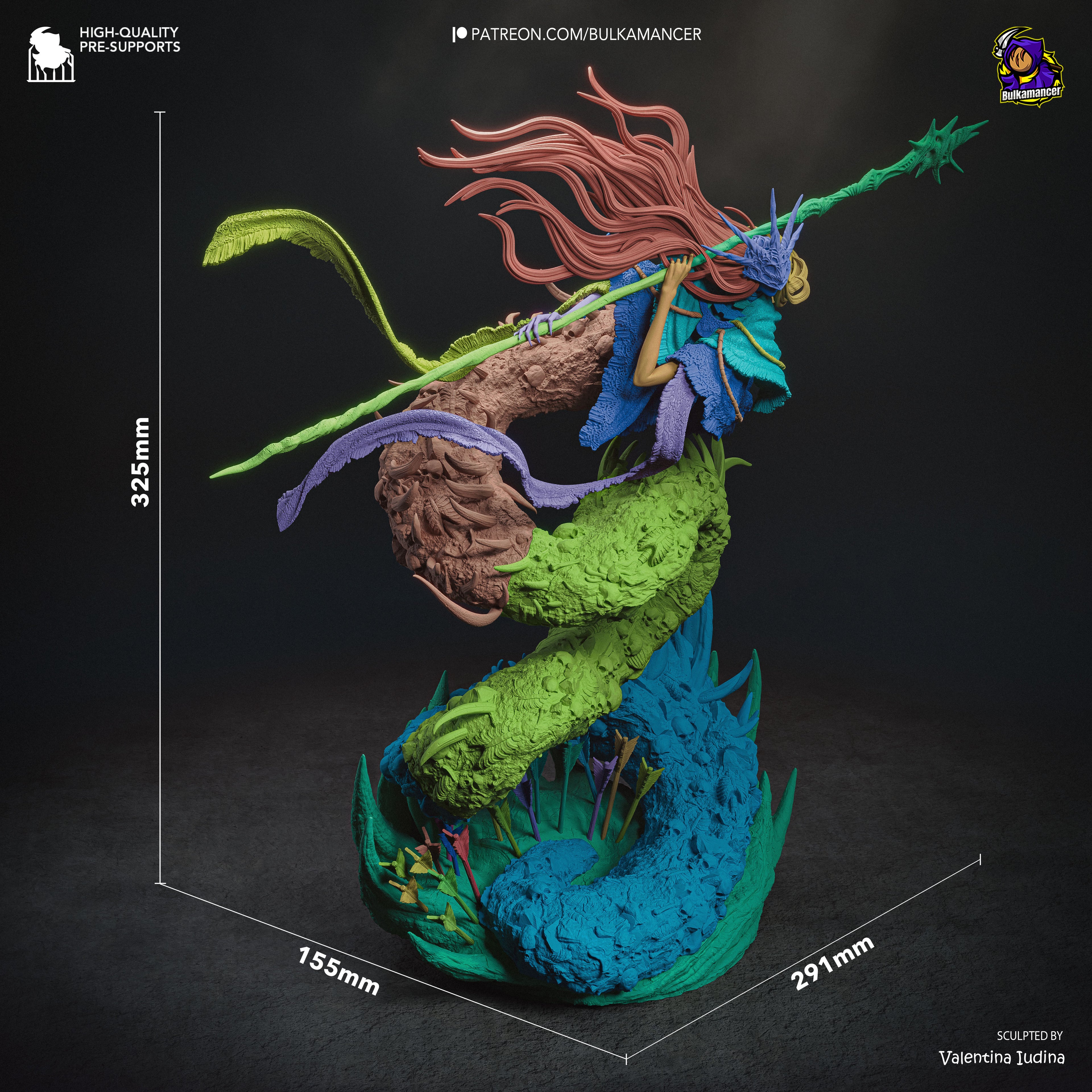 Abyssal Serpent Sorcerer | 1/8 Unpainted Resin Kit