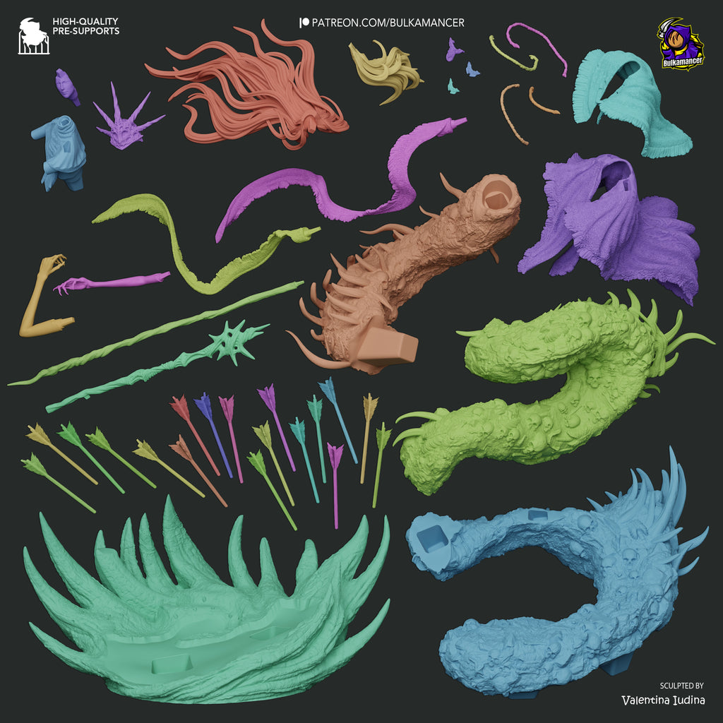 Abyssal Serpent Sorcerer | 1/8 Unpainted Resin Kit