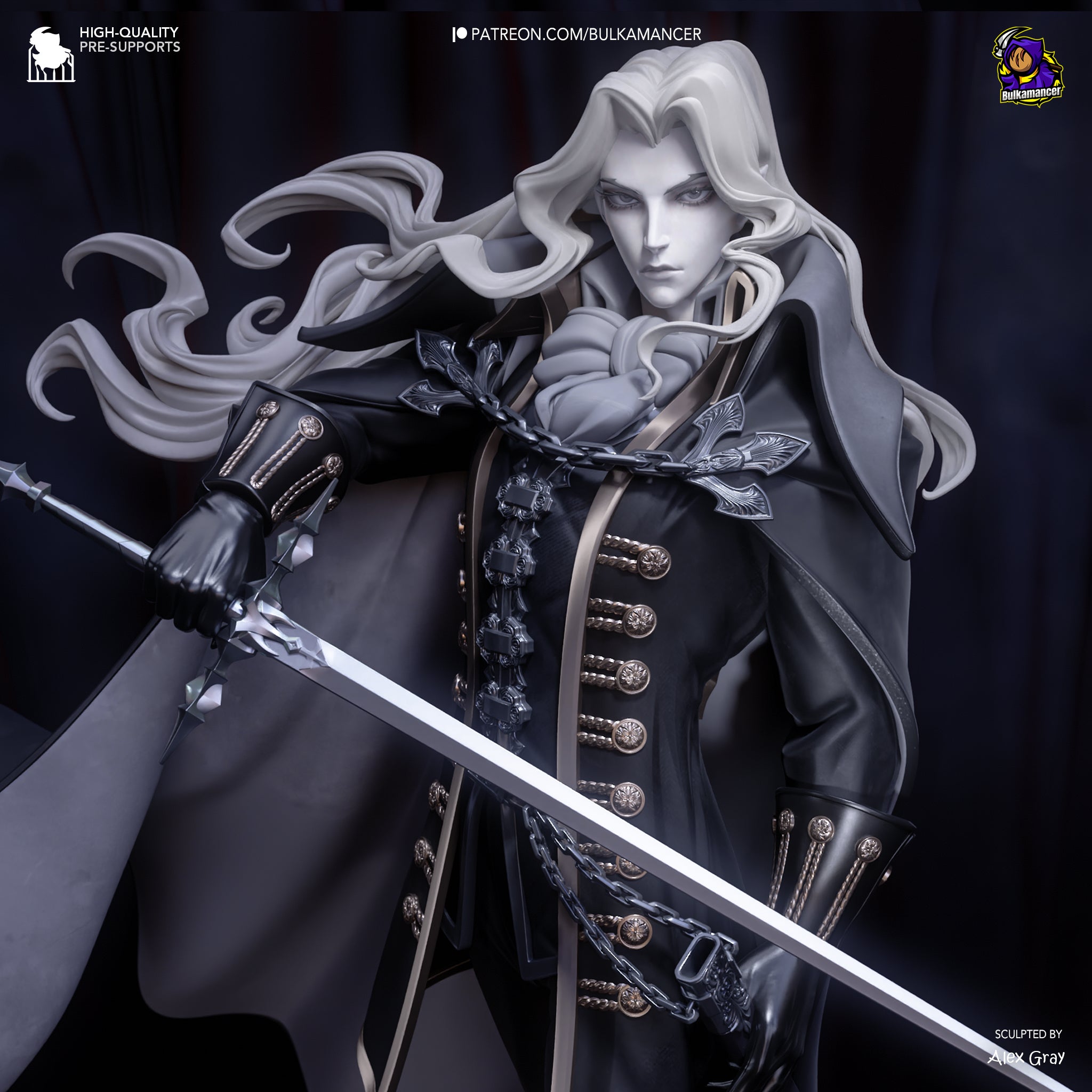 Ebon Veil Blade Warden | 1/8 Unpainted Resin Kit Model