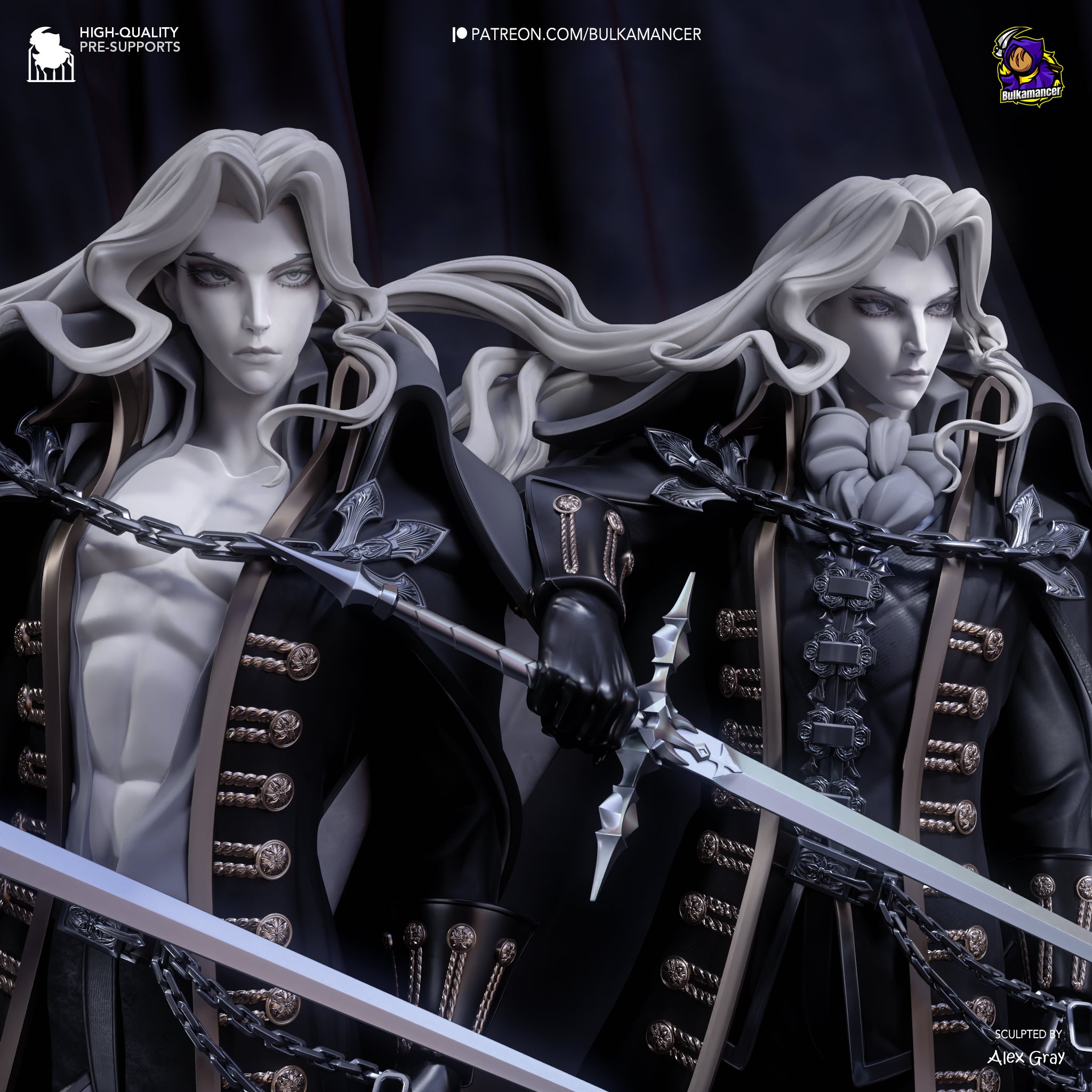 Ebon Veil Blade Warden | 1/8 Unpainted Resin Kit Model
