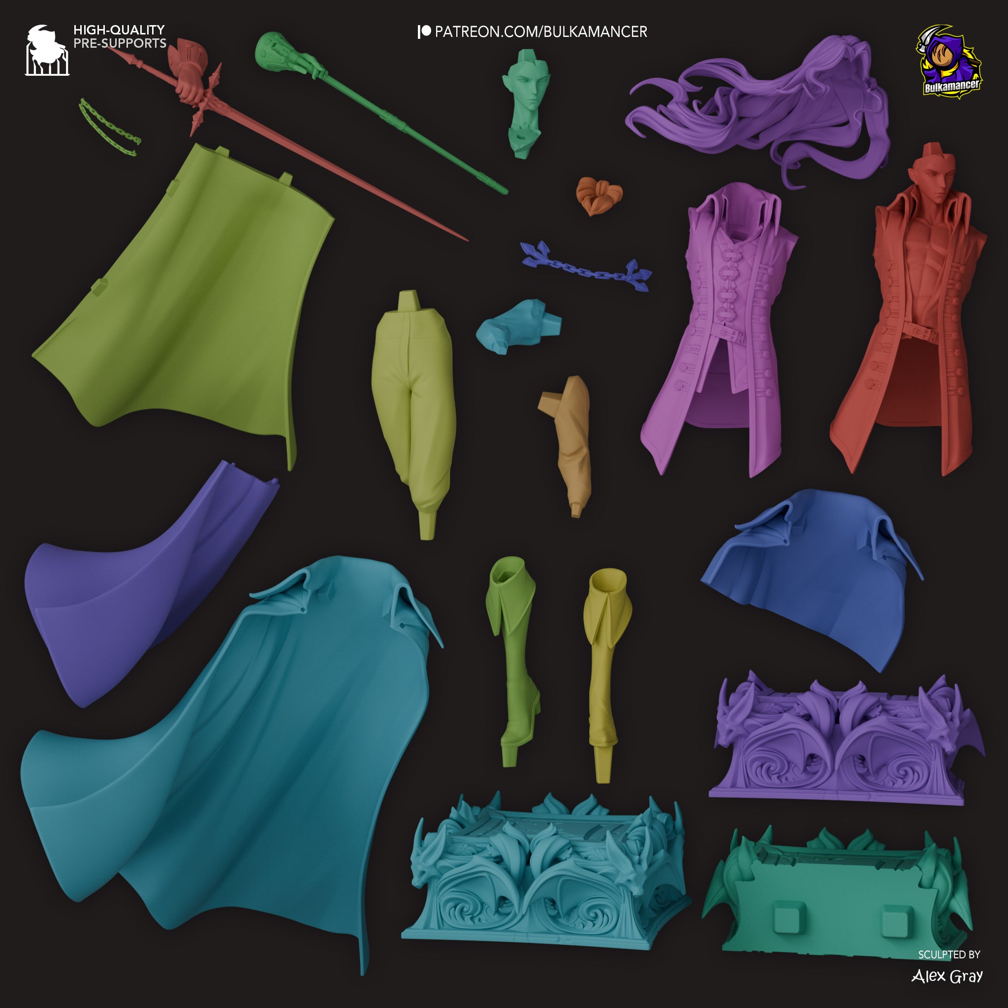 Ebon Veil Blade Warden | 1/8 Unpainted Resin Kit Model