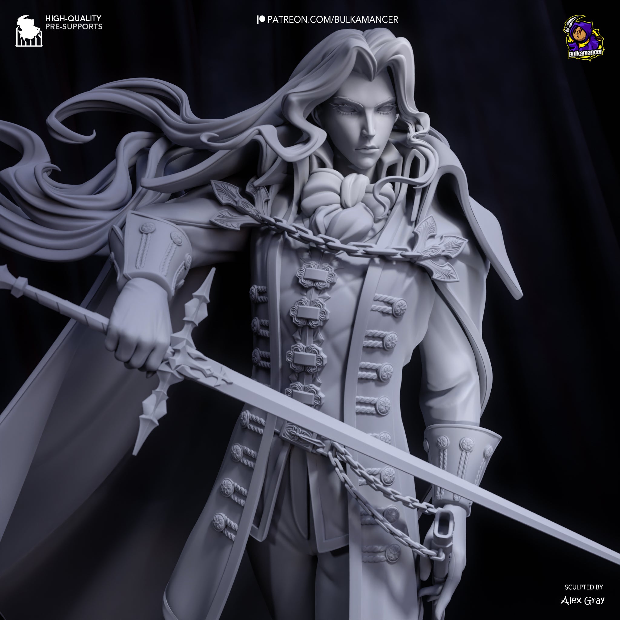 Ebon Veil Blade Warden | 1/8 Unpainted Resin Kit Model