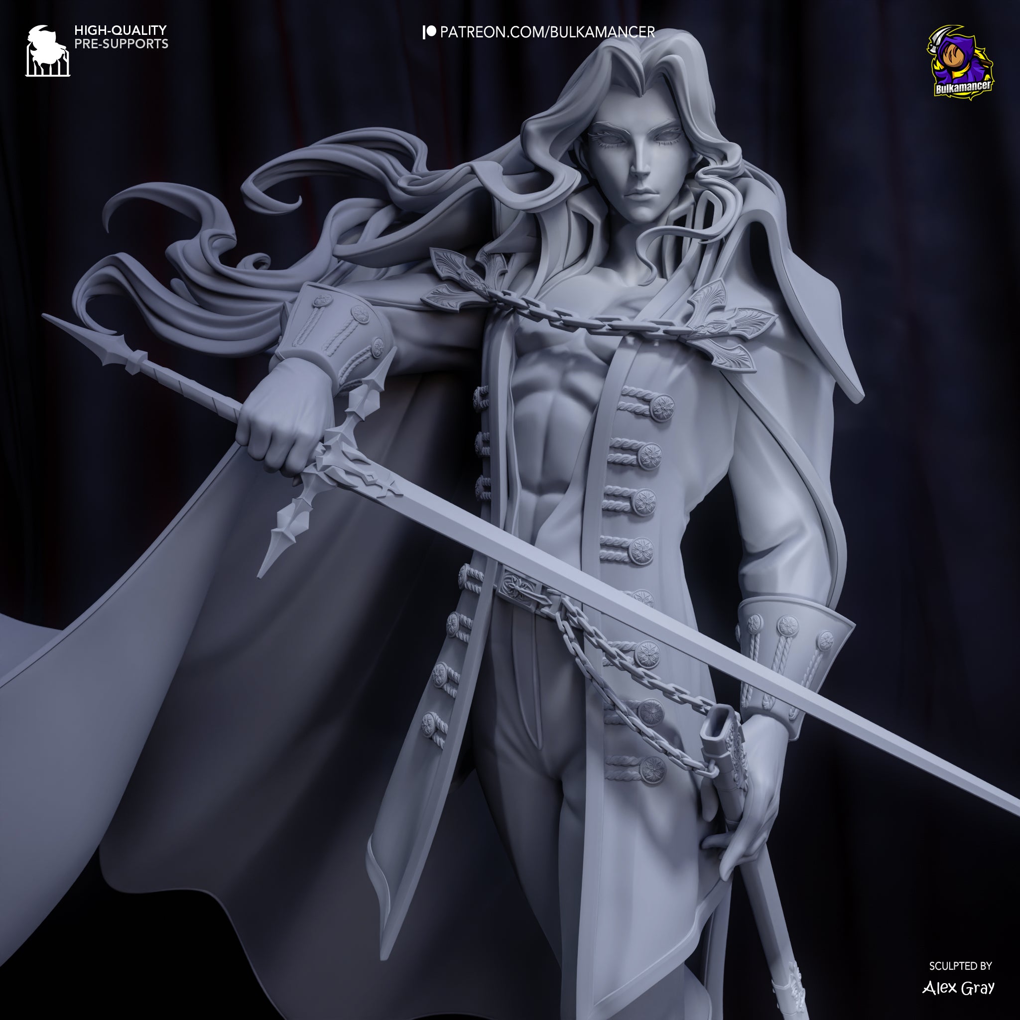 Ebon Veil Blade Warden | 1/8 Unpainted Resin Kit Model