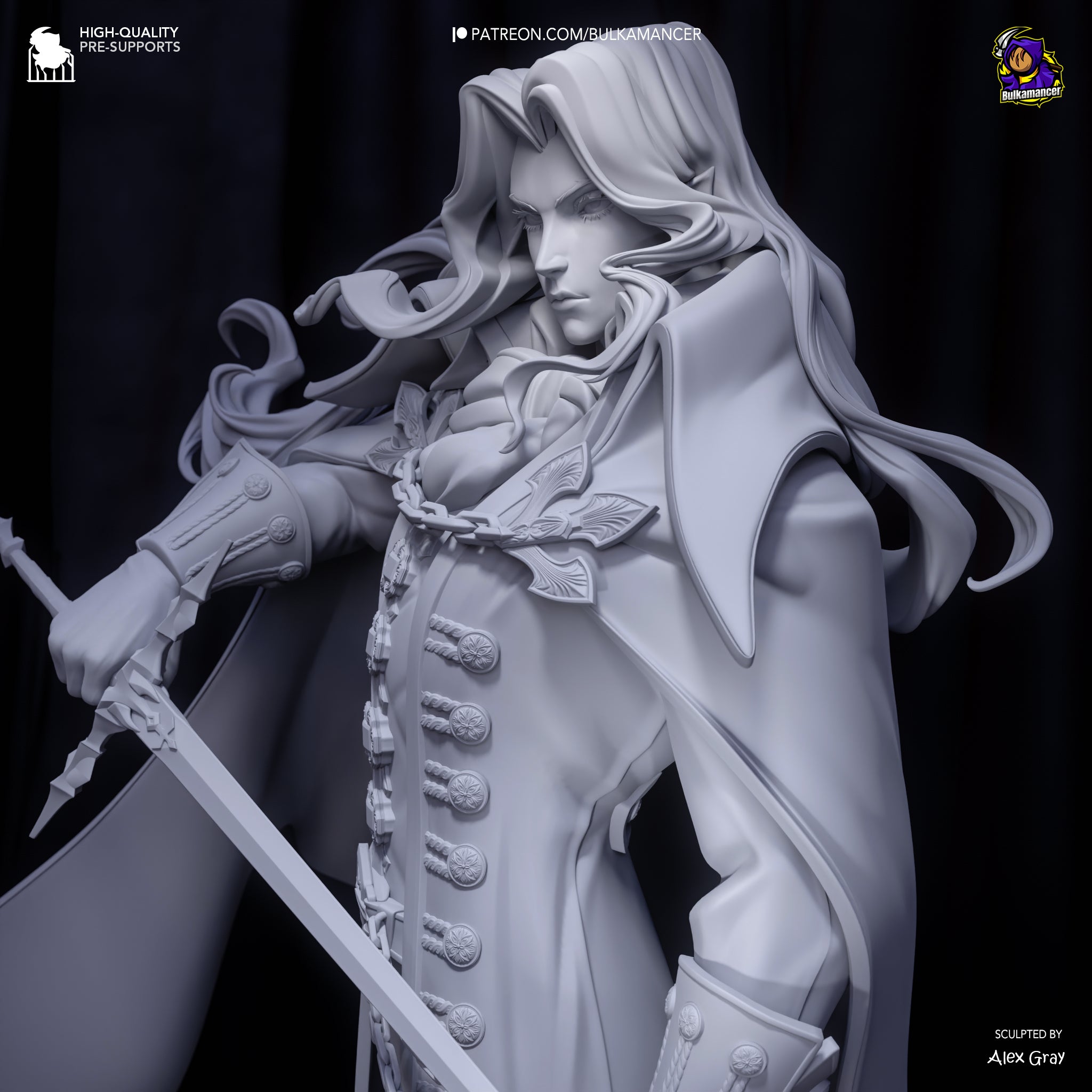 Ebon Veil Blade Warden | 1/8 Unpainted Resin Kit Model