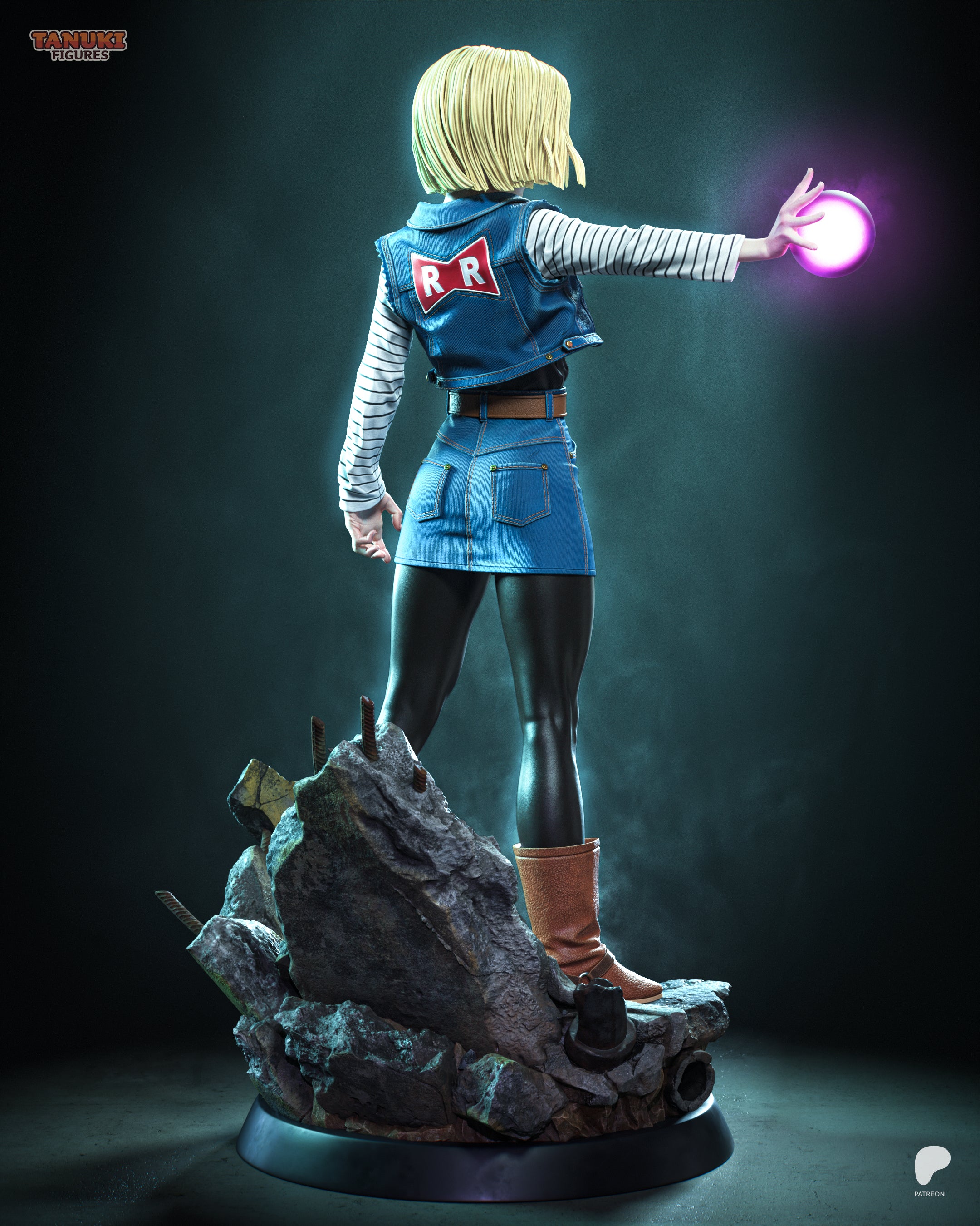 Blonde Cyber Enforcer Pinup | 1/6 Unpainted Resin Kit Model