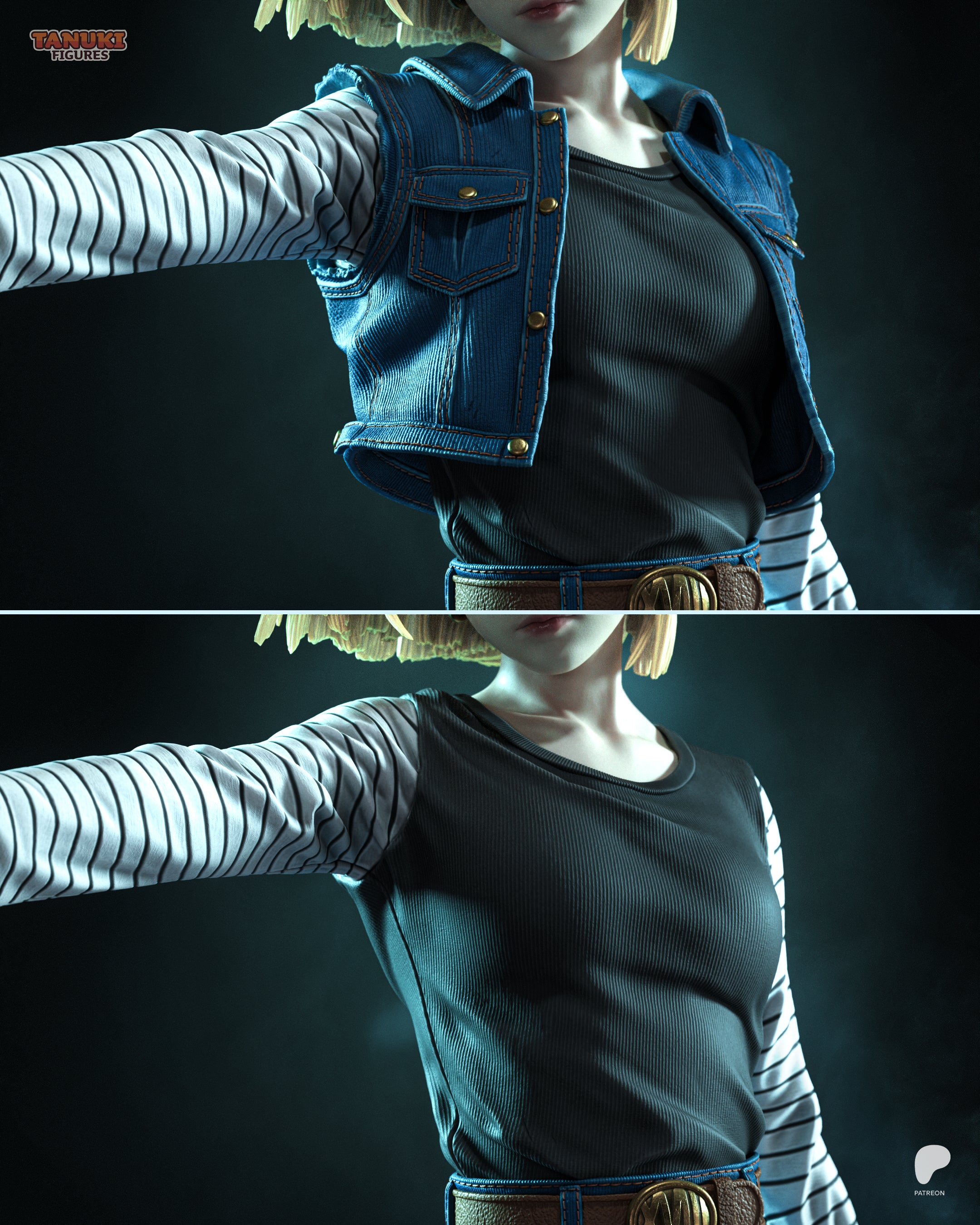 Blonde Cyber Enforcer Pinup | 1/6 Unpainted Resin Kit Model