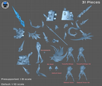 Crimson Wing Harbinger | 1/7 Unpainted Resin Kit Model