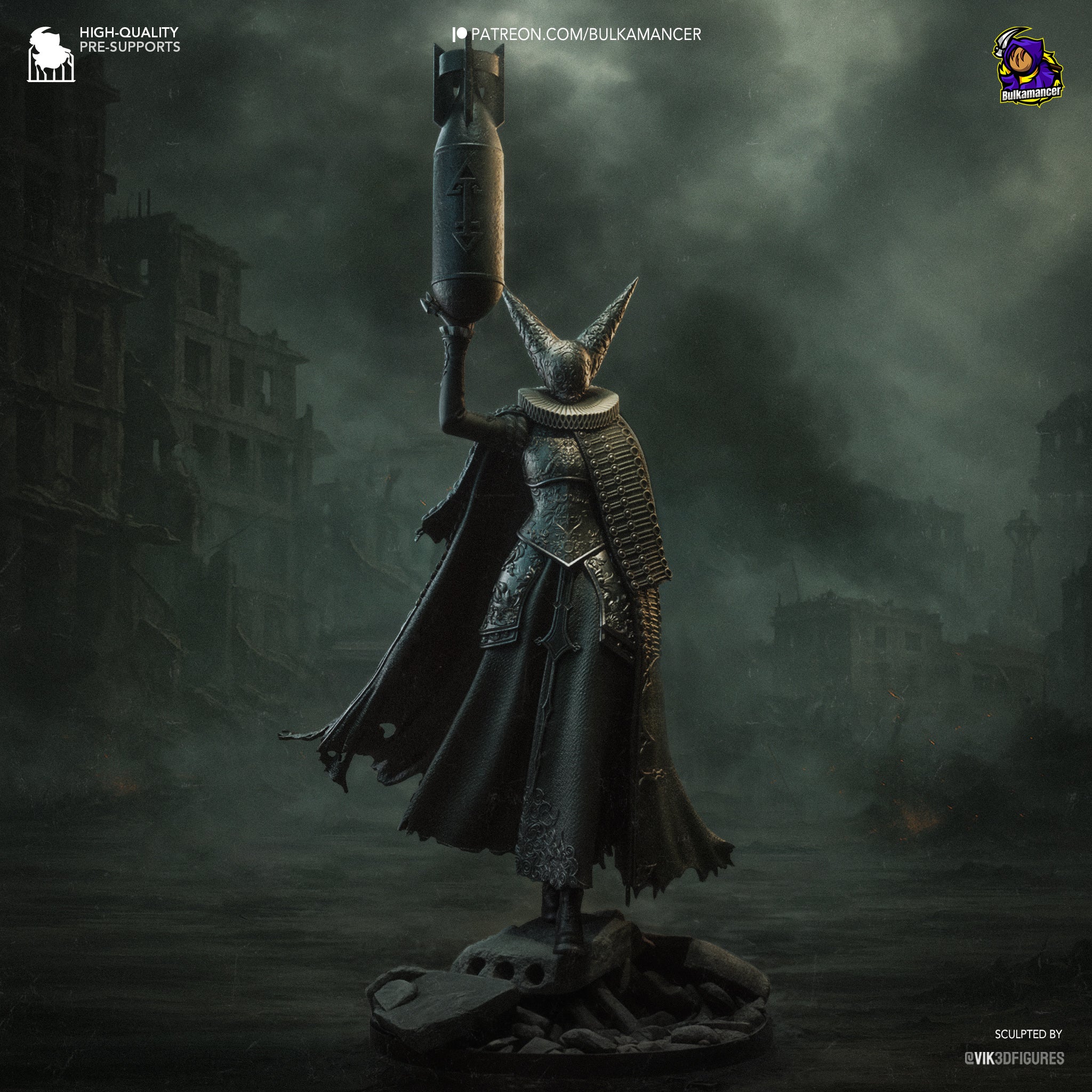 Obsidian Bomb Herald | 1/8 Unpainted Resin Kit Model