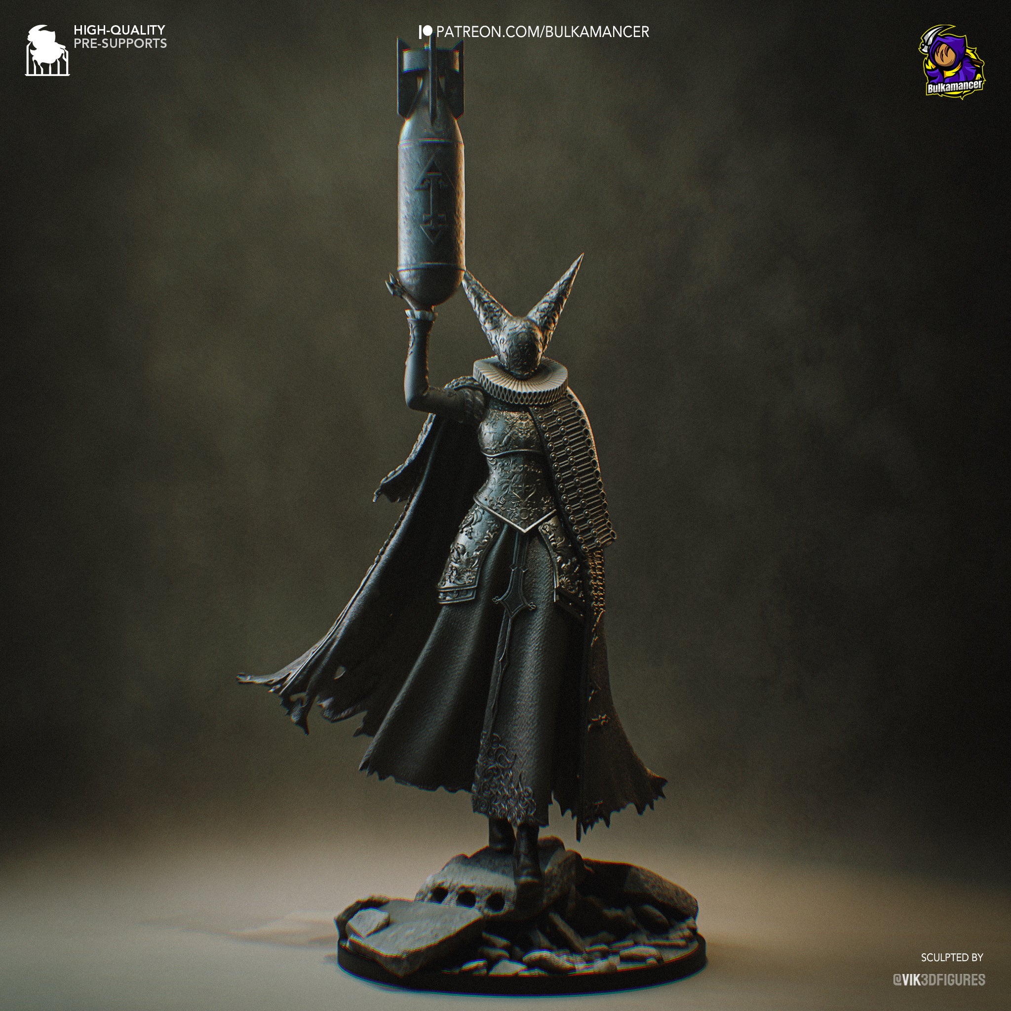 Obsidian Bomb Herald | 1/8 Unpainted Resin Kit Model