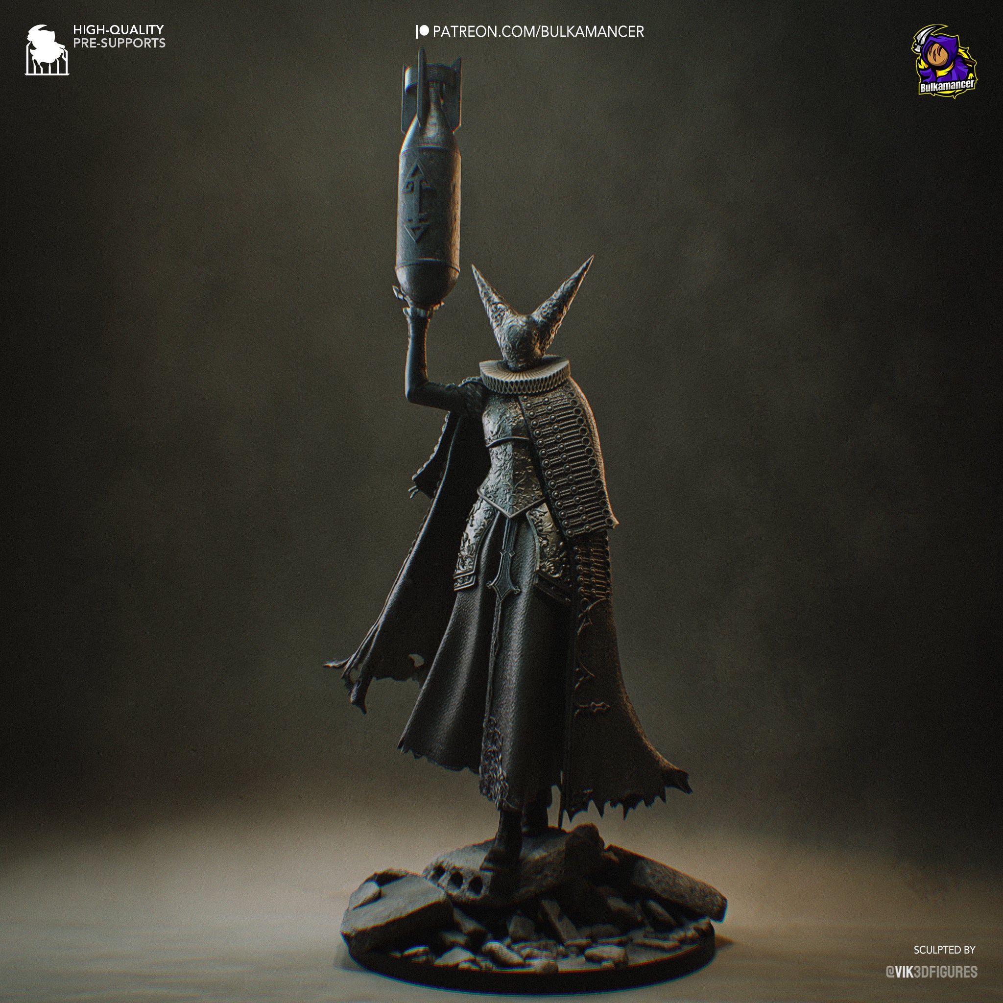 Obsidian Bomb Herald | 1/8 Unpainted Resin Kit Model