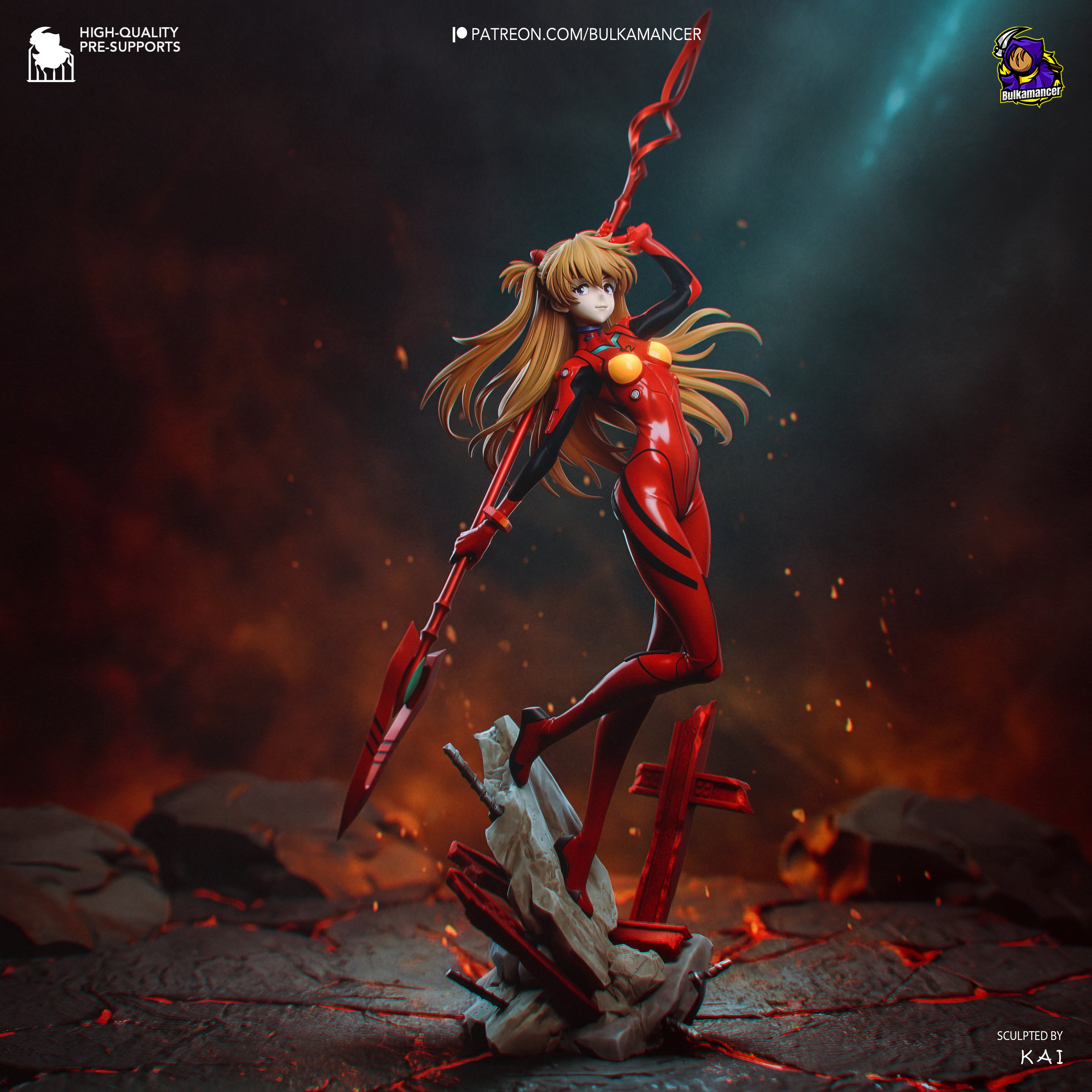 Scarlet Lance Valkyrie | 1/7 Unpainted Resin Kit Model